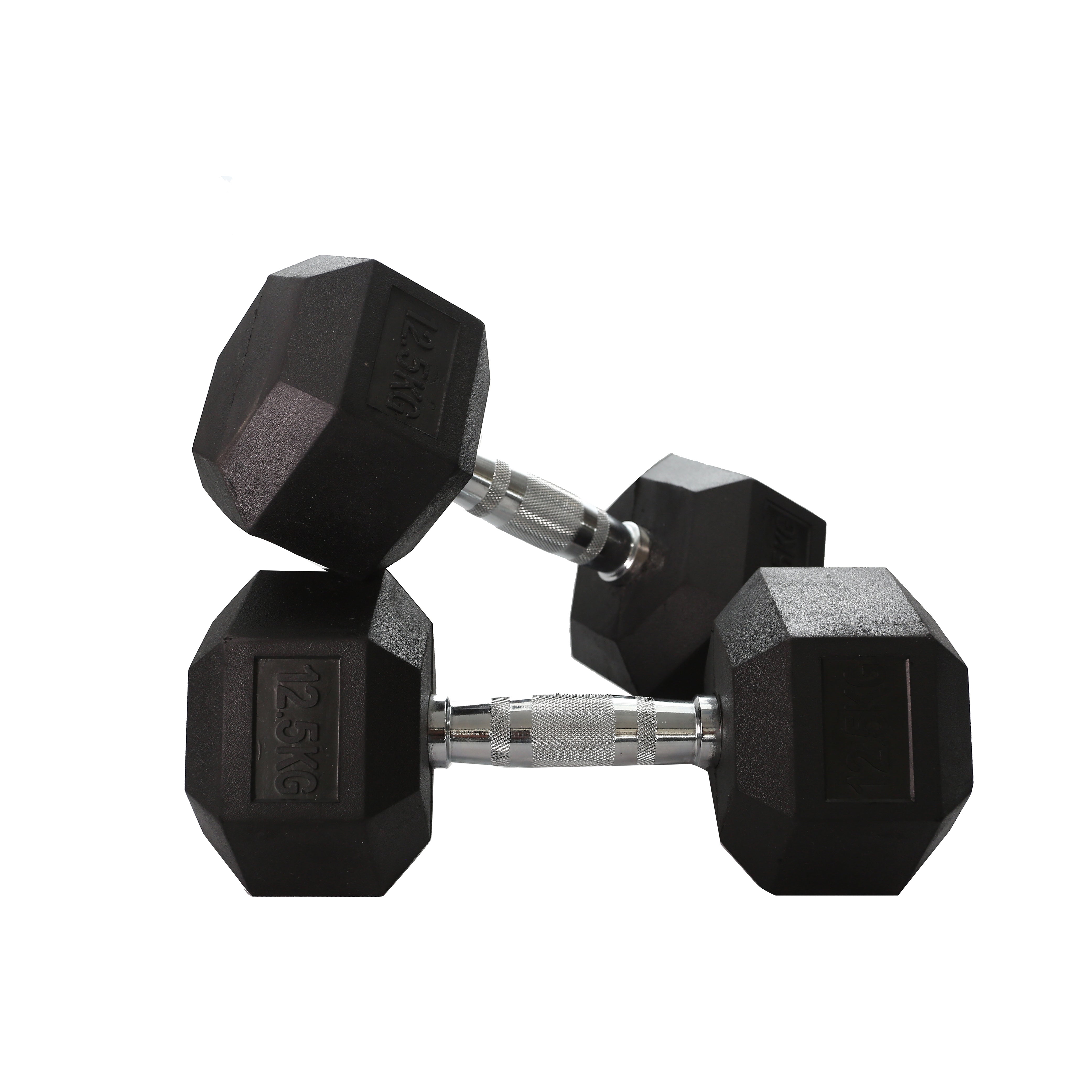 Rubber Hex Dumbbell (2.5kg-50kg/ 2.5kg increments) - Oli Joy Sports 