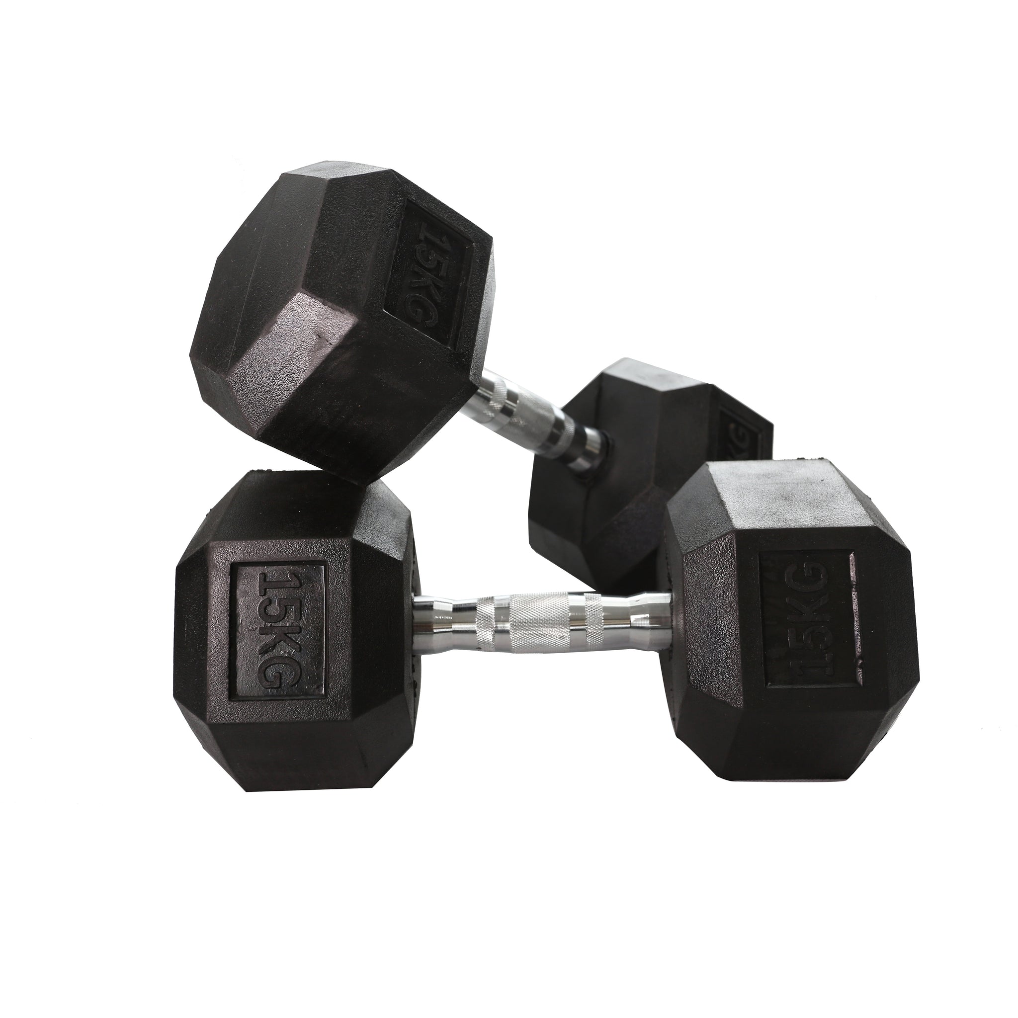 Rubber Hex Dumbbell (2.5kg-50kg/ 2.5kg increments) - Oli Joy Sports 