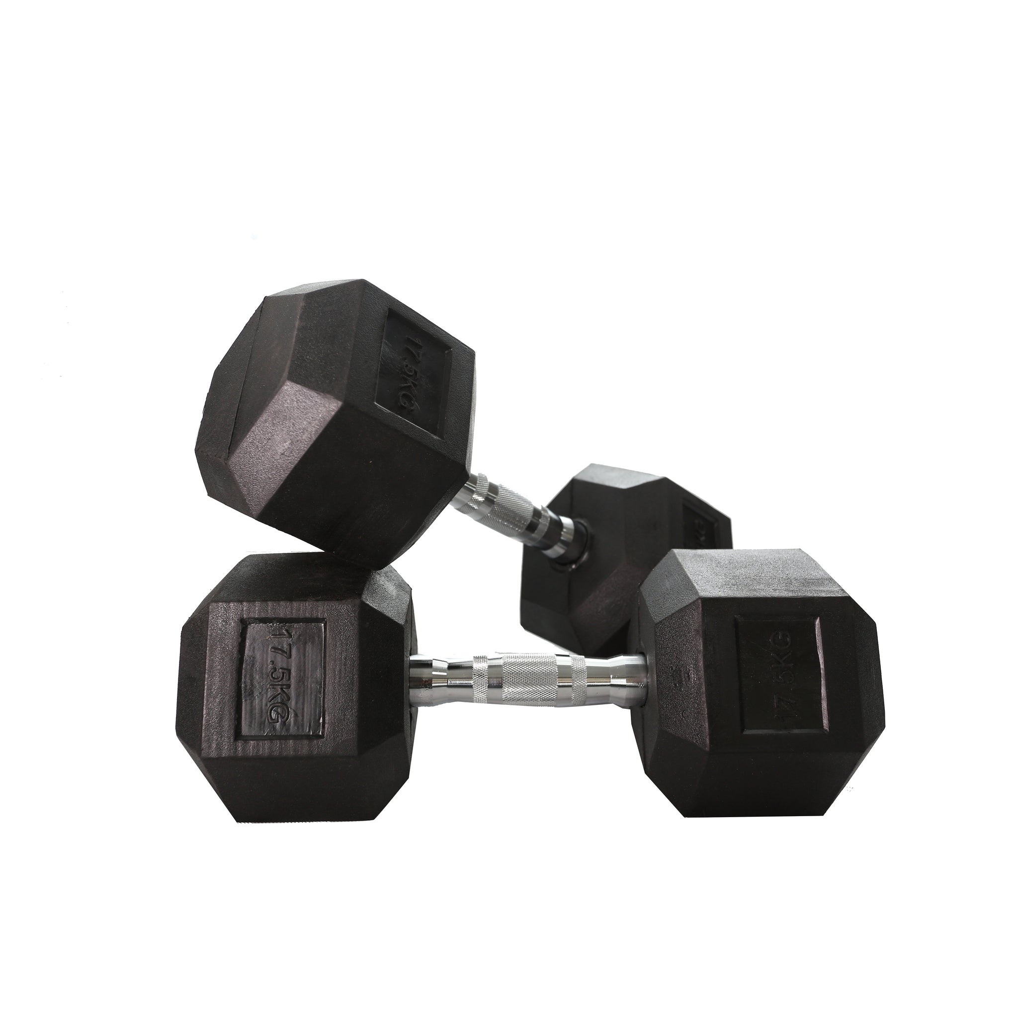 Rubber Hex Dumbbell (2.5kg-50kg/ 2.5kg increments) - Oli Joy Sports 