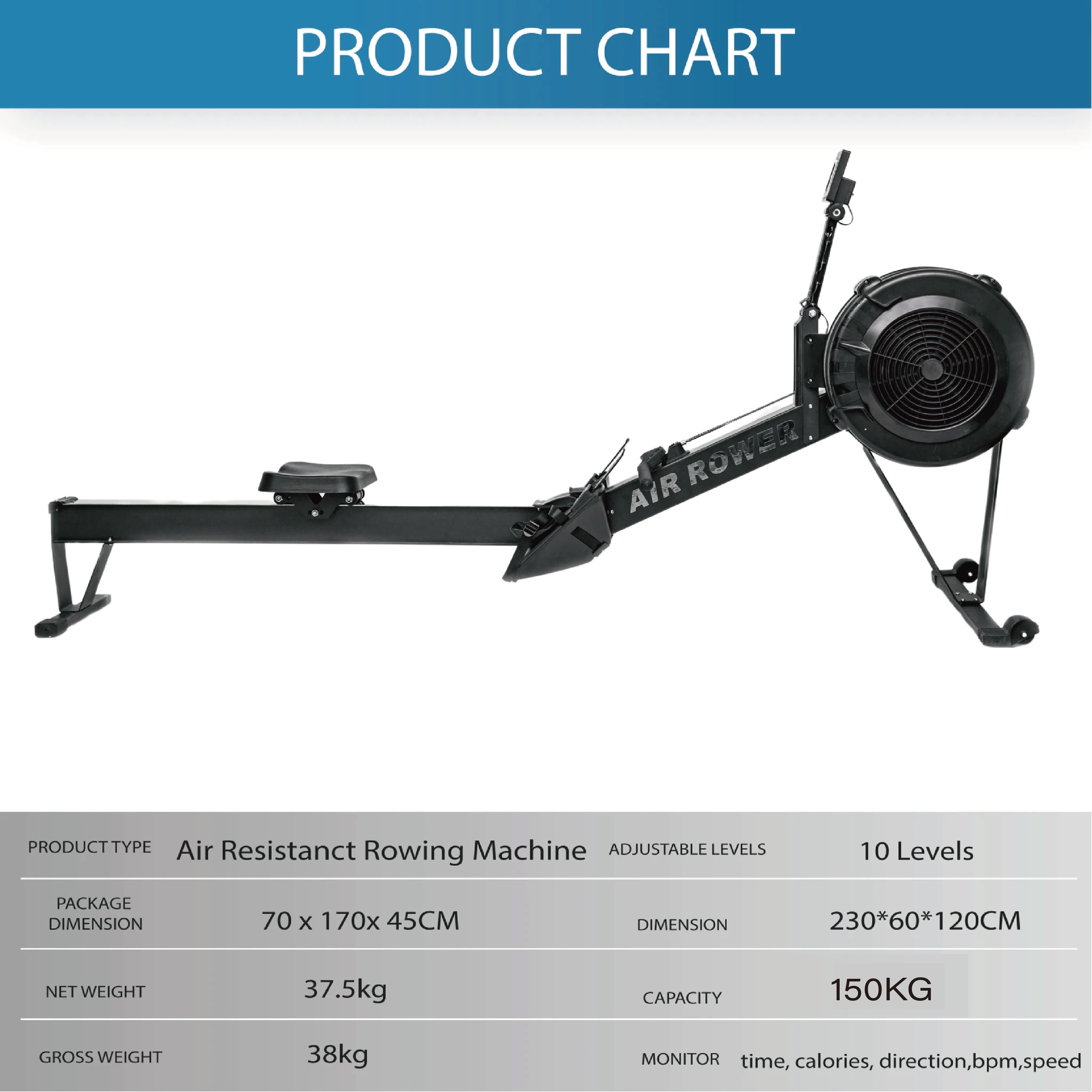 Air Resistant Rowing Machine - Oli Joy Sports 