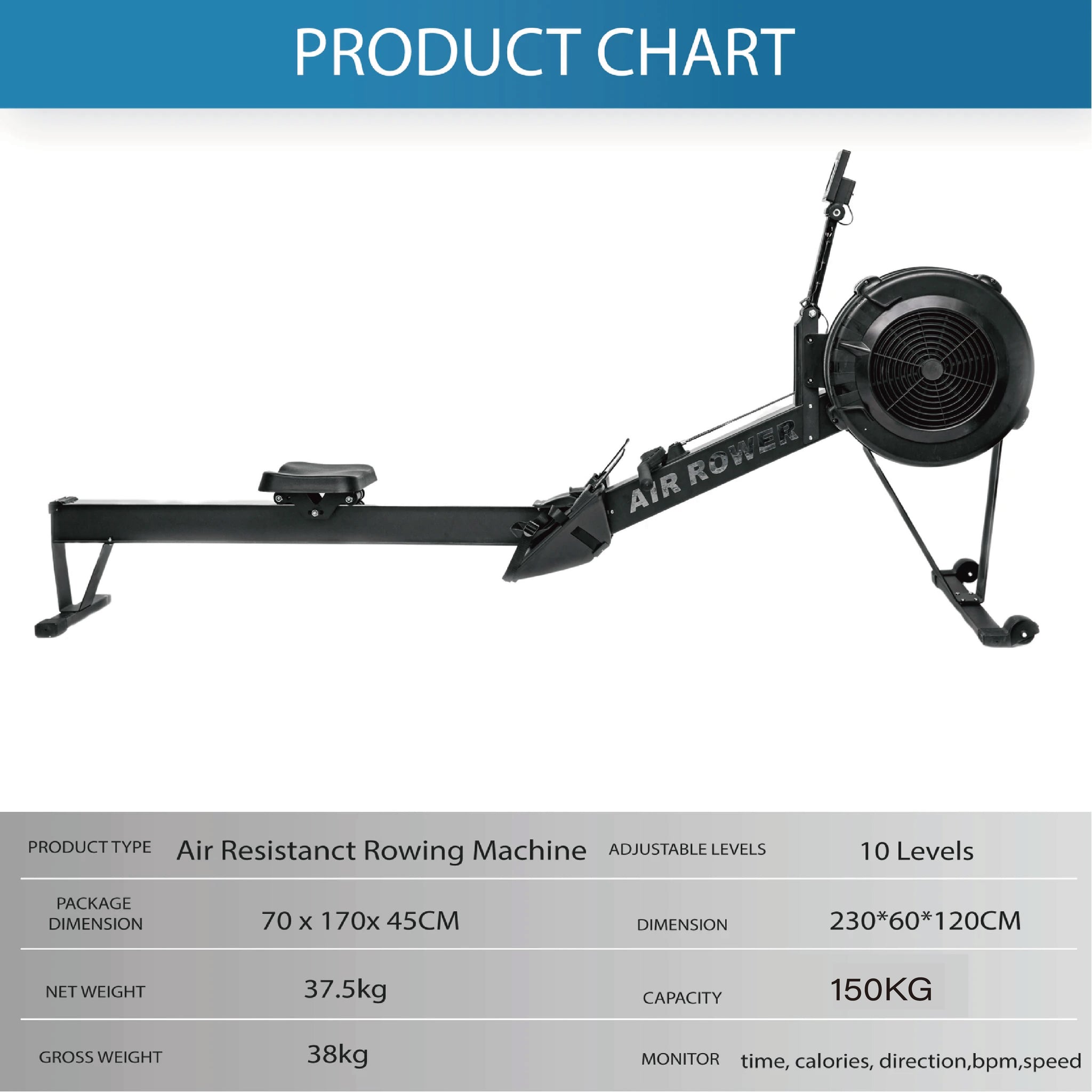 Air Resistant Rowing Machine - Oli Joy Sports 