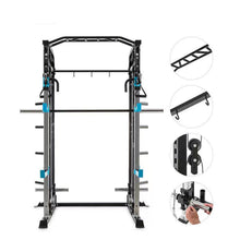 Load image into Gallery viewer, Smith Machine Bundle - 150kg Colour Weight Plates, Barbell &amp; Bench
