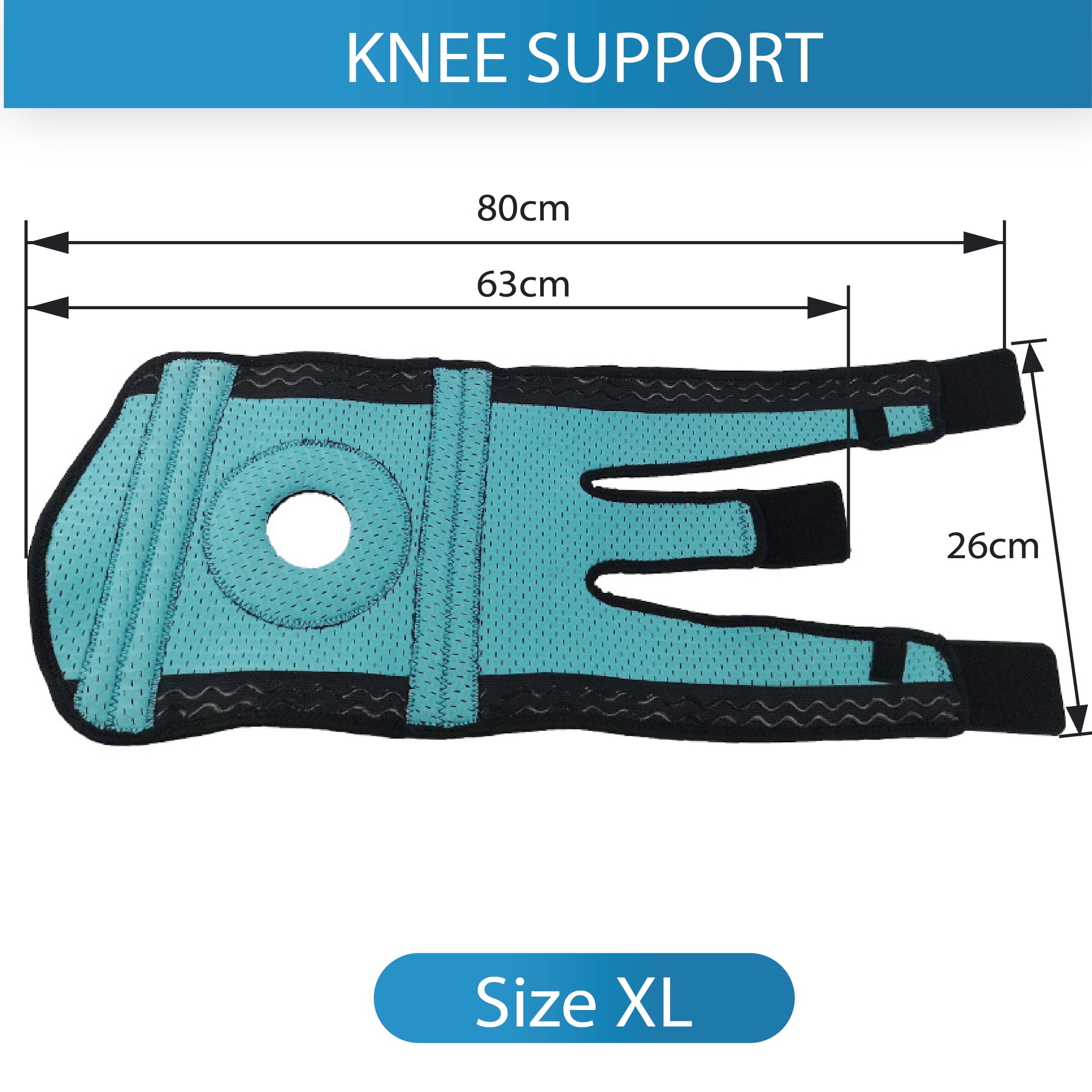 Elastic Knee Support Open-Patella Brace - Oli Joy Sports 