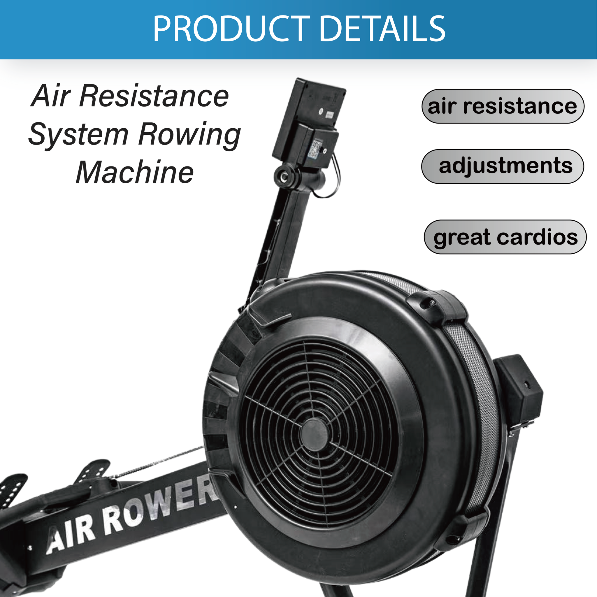 Air Resistant Rowing Machine - Oli Joy Sports 