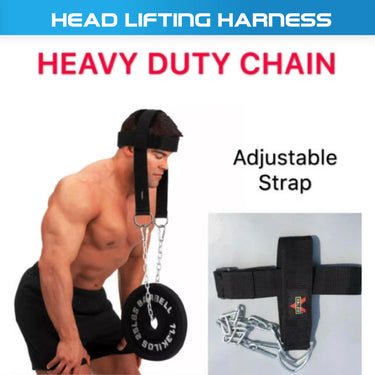 Head Harness Neck Strength Strap Weight Lifting Exercise Chain Belt - Oli Joy Sports 