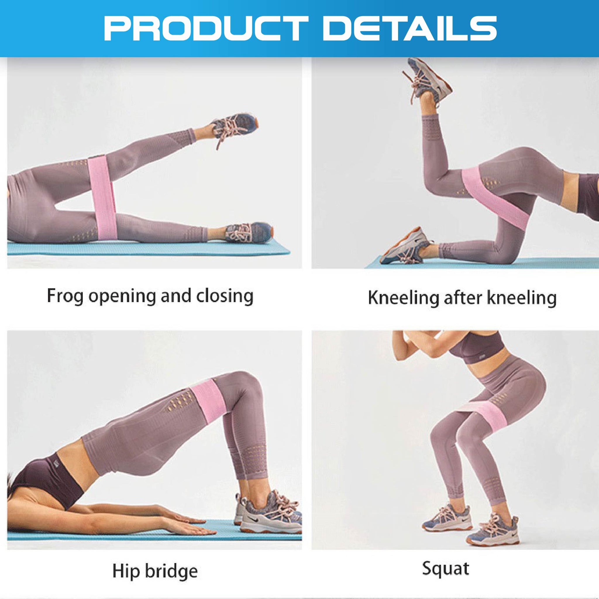Set of 3 Fabric Hip Resistance Bands - Oli Joy Sports 