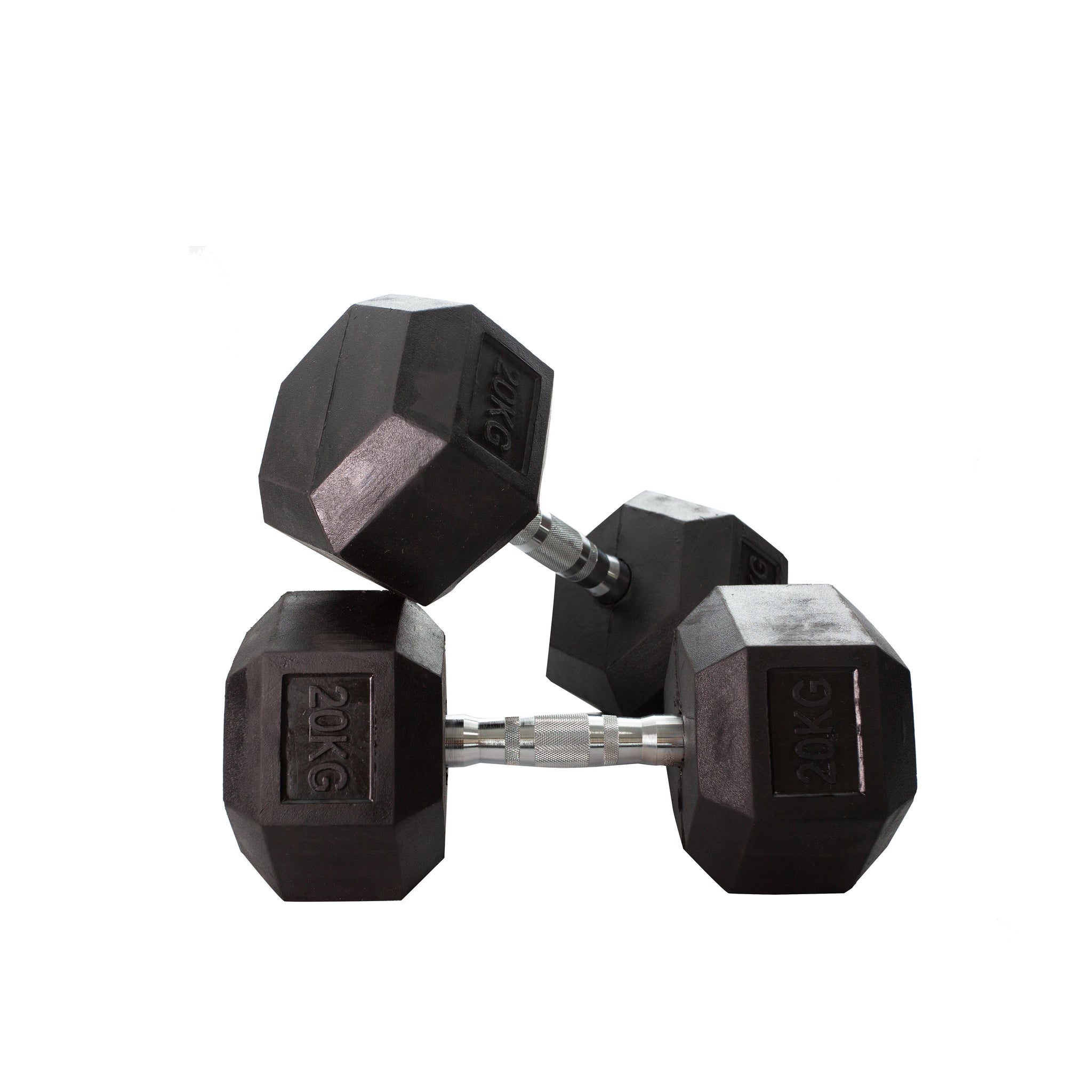 Rubber Hex Dumbbell (2.5kg-50kg/ 2.5kg increments) - Oli Joy Sports 