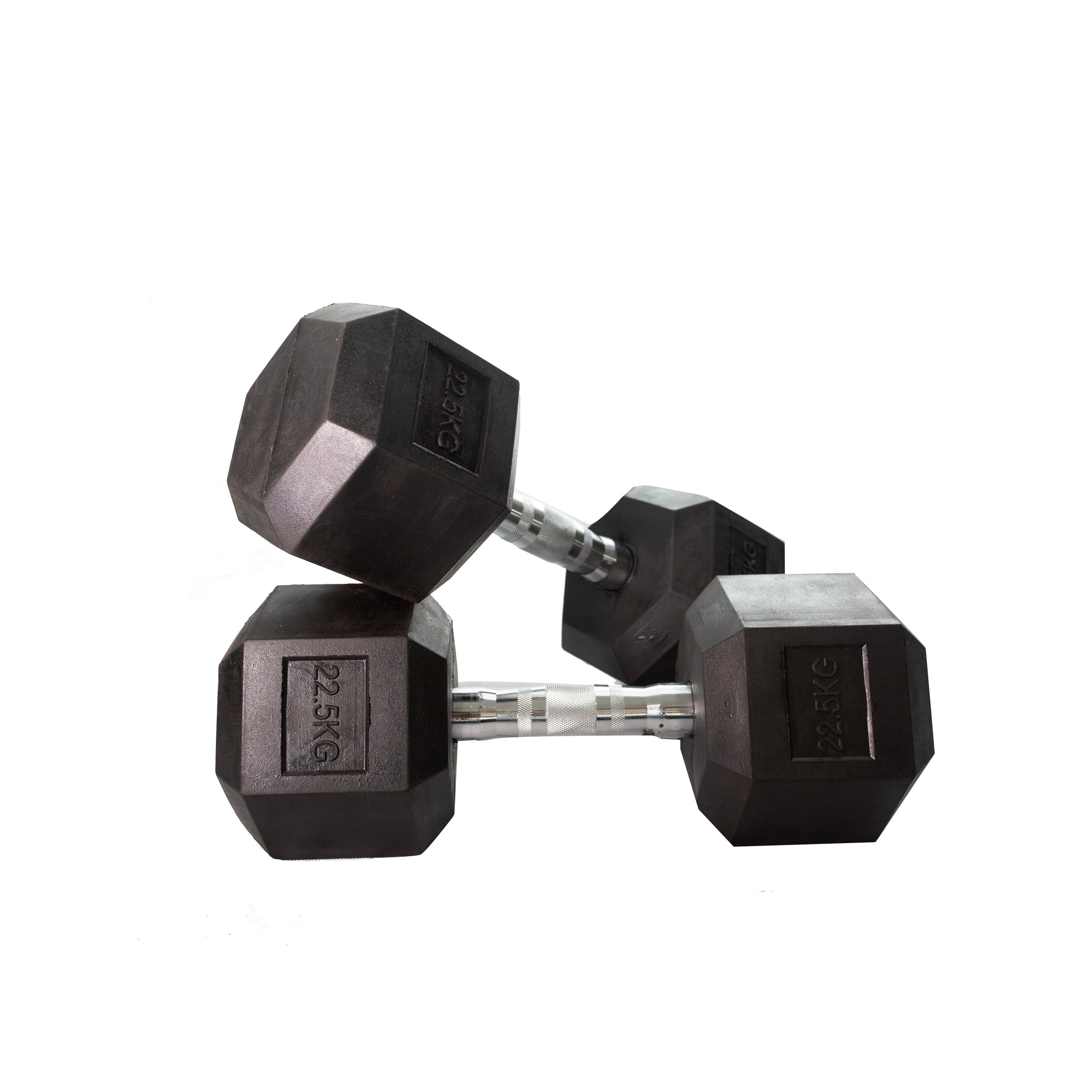 Rubber Hex Dumbbell (2.5kg-50kg/ 2.5kg increments) - Oli Joy Sports 