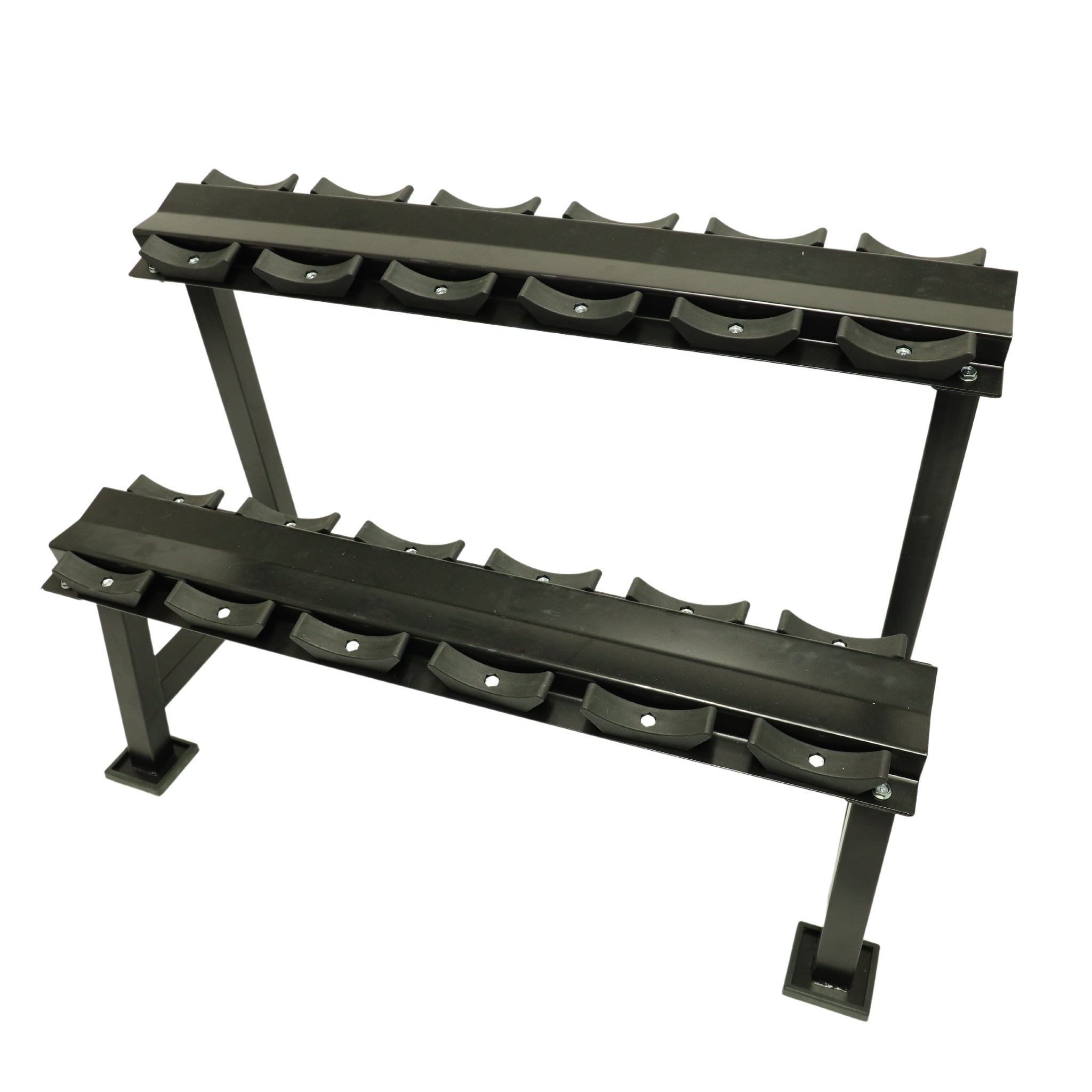 2 Layers Dumbbell Storage Rack Adjustable Space - Oli Joy Sports 