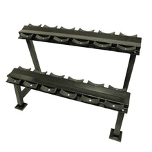 Load image into Gallery viewer, 2 Layers Dumbbell Storage Rack Adjustable Space
