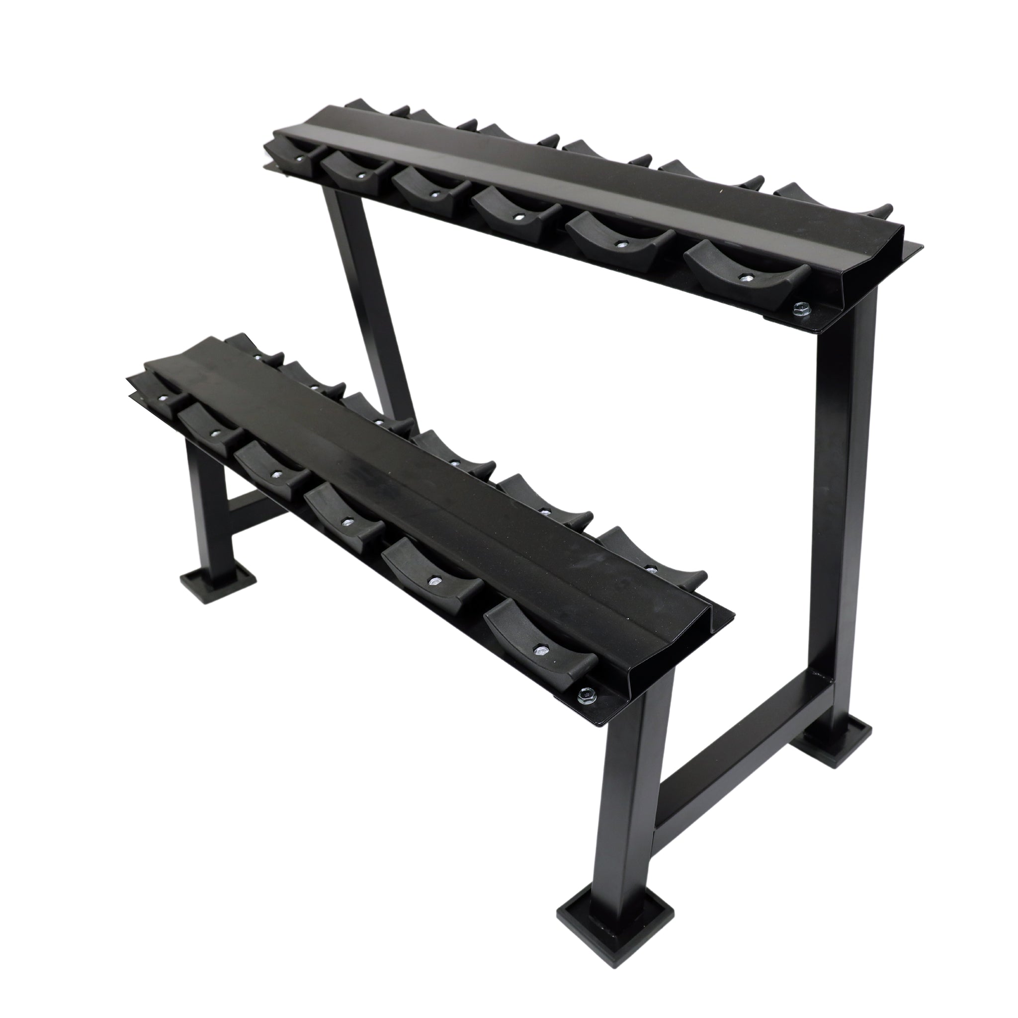 2 Layers Dumbbell Storage Rack Adjustable Space - Oli Joy Sports 