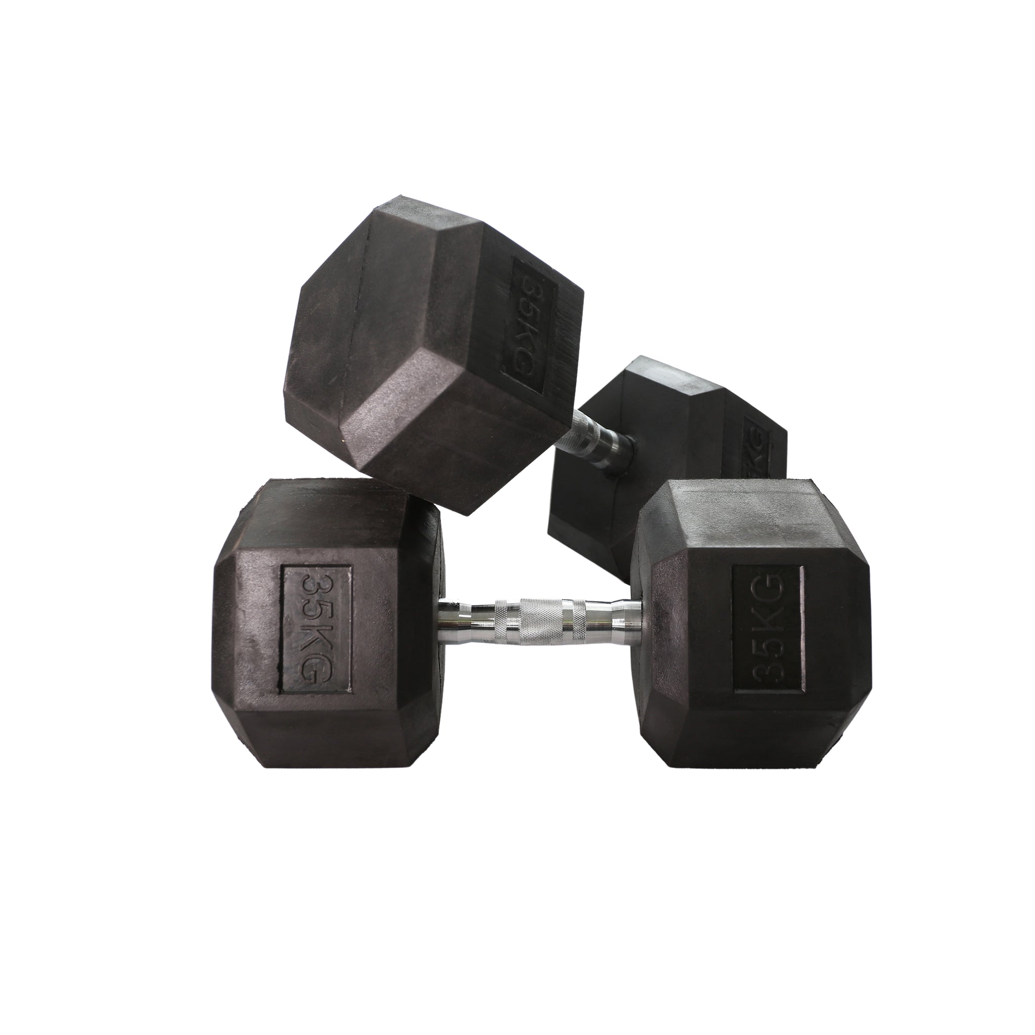 Rubber Hex Dumbbell (2.5kg-50kg/ 2.5kg increments) - Oli Joy Sports 