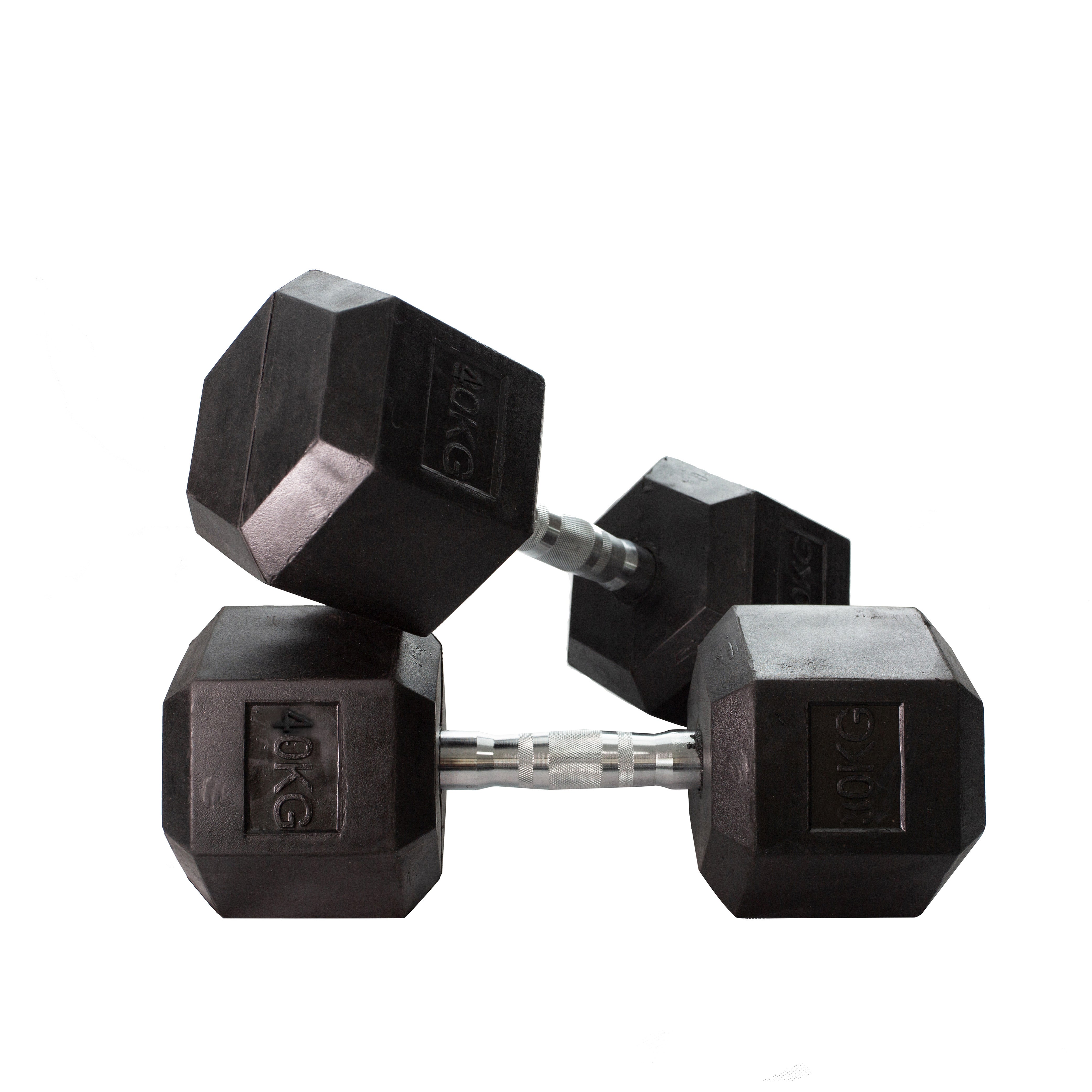 Rubber Hex Dumbbell (2.5kg-50kg/ 2.5kg increments) - Oli Joy Sports 