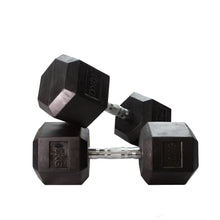 Load image into Gallery viewer, Rubber Hex Dumbbell (2.5kg-50kg/ 2.5kg increments) - Oli Joy Sports 
