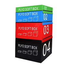 Load image into Gallery viewer, Plyometric Box Set 4 step Soft Foam
