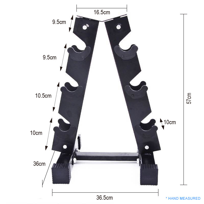 Steel Vertical 3 Pairs Dumbbells Storage Stand - Oli Joy Sports 