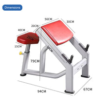 Load image into Gallery viewer, Adjustable Preacher Pad Bicep Chair Home Gym Fitness Exercise Bench
