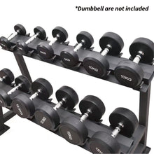 Load image into Gallery viewer, 2 Layers Dumbbell Storage Rack Adjustable Space
