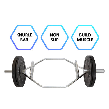 90kg Black Bumper Plates & Hex Trap Barbell Bundle - Oli Joy Sports 