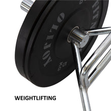 Load image into Gallery viewer, 120kg Black Bumper Plates &amp; Hex Trap Barbell Bundle - Oli Joy Sports 
