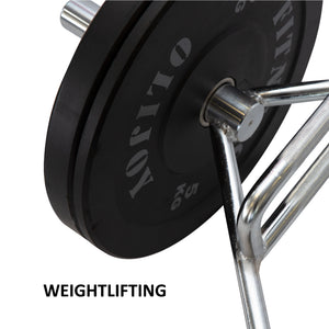 120kg Black Bumper Plates & Hex Trap Barbell Bundle - Oli Joy Sports 