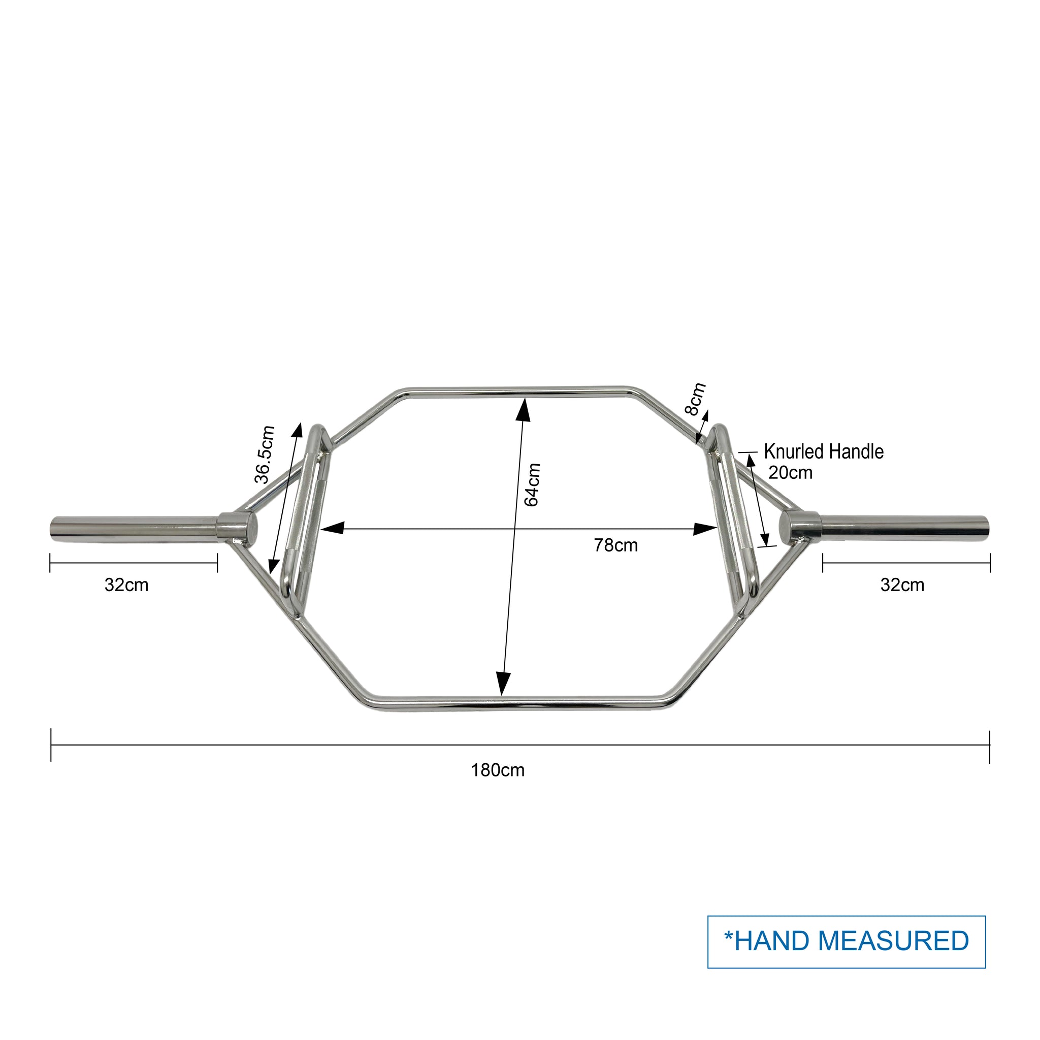Premium Grade 180CM Olympic Hex Shrug Trap Bar - Oli Joy Sports 