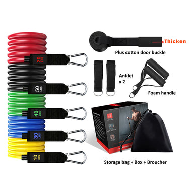 11 PCS Resistance Band Set - Oli Joy Sports 