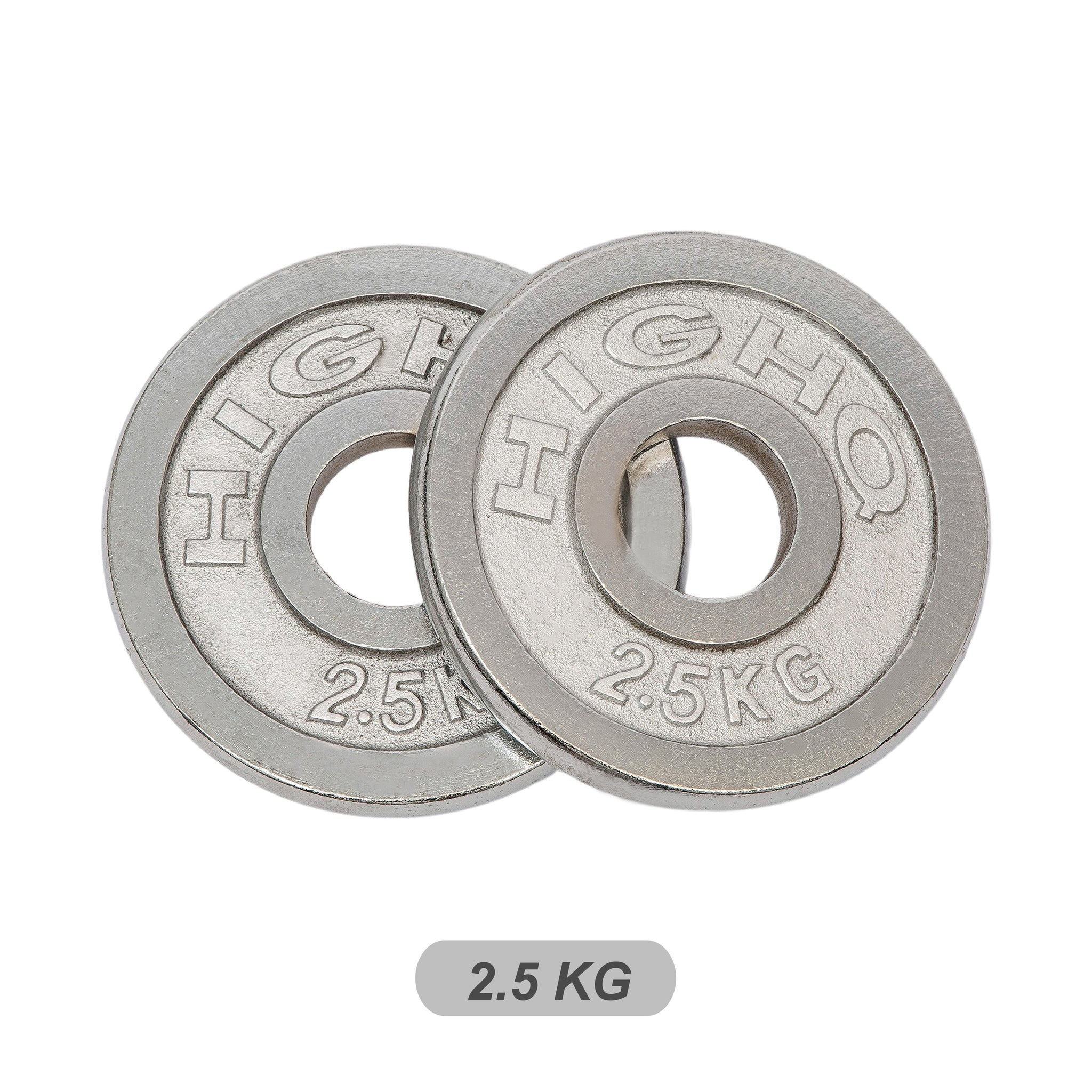Olympic Silver Cast Iron Weight Plates 2.5/5/7.5/10/15/20kg - Oli Joy Sports 