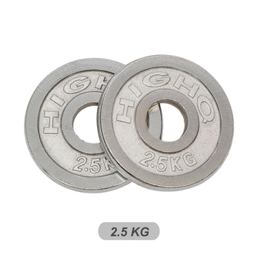 Olympic Silver Cast Iron Weight Plates 2.5/5/7.5/10/15/20kg - Oli Joy Sports 