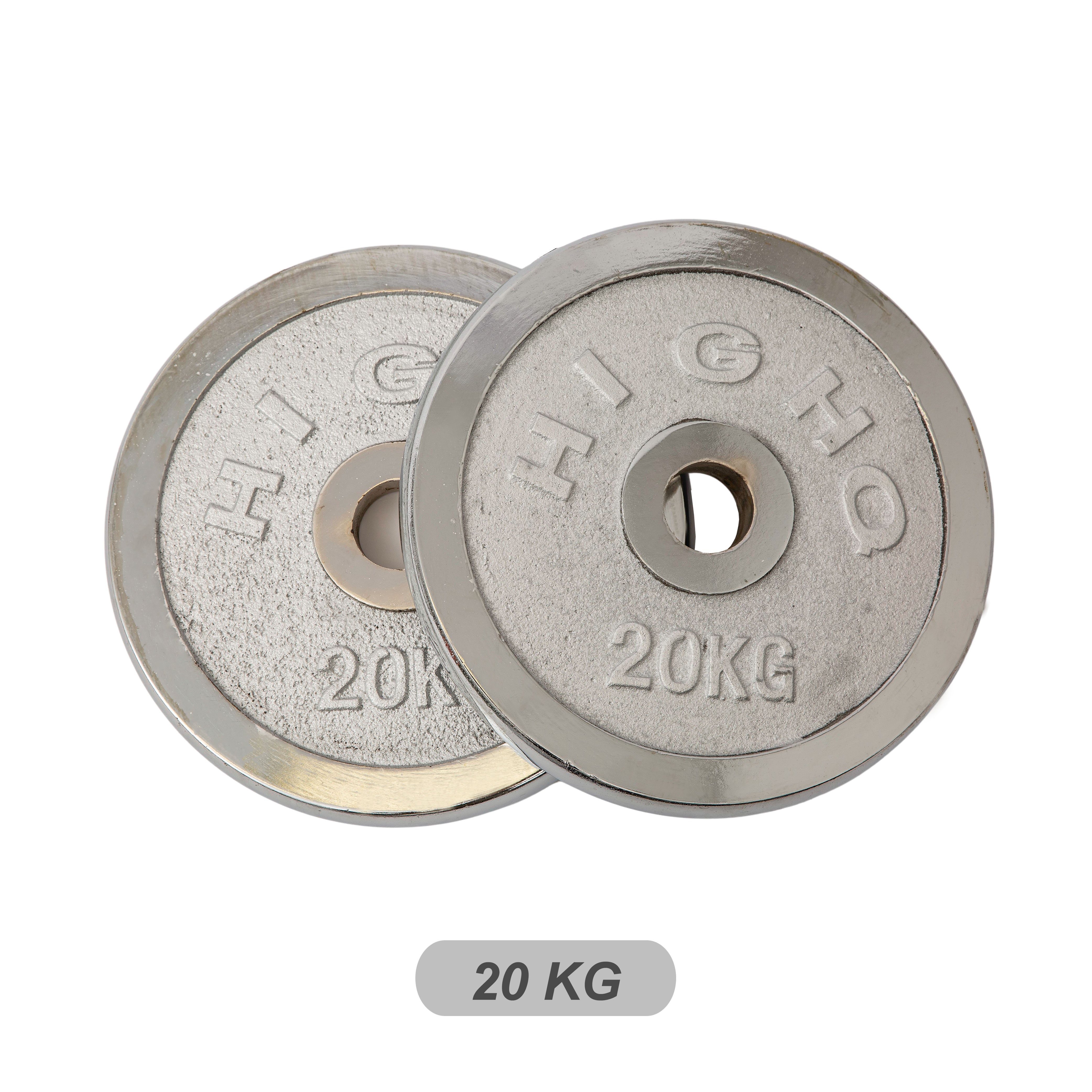 Olympic Silver Cast Iron Weight Plates 2.5/5/7.5/10/15/20kg - Oli Joy Sports 