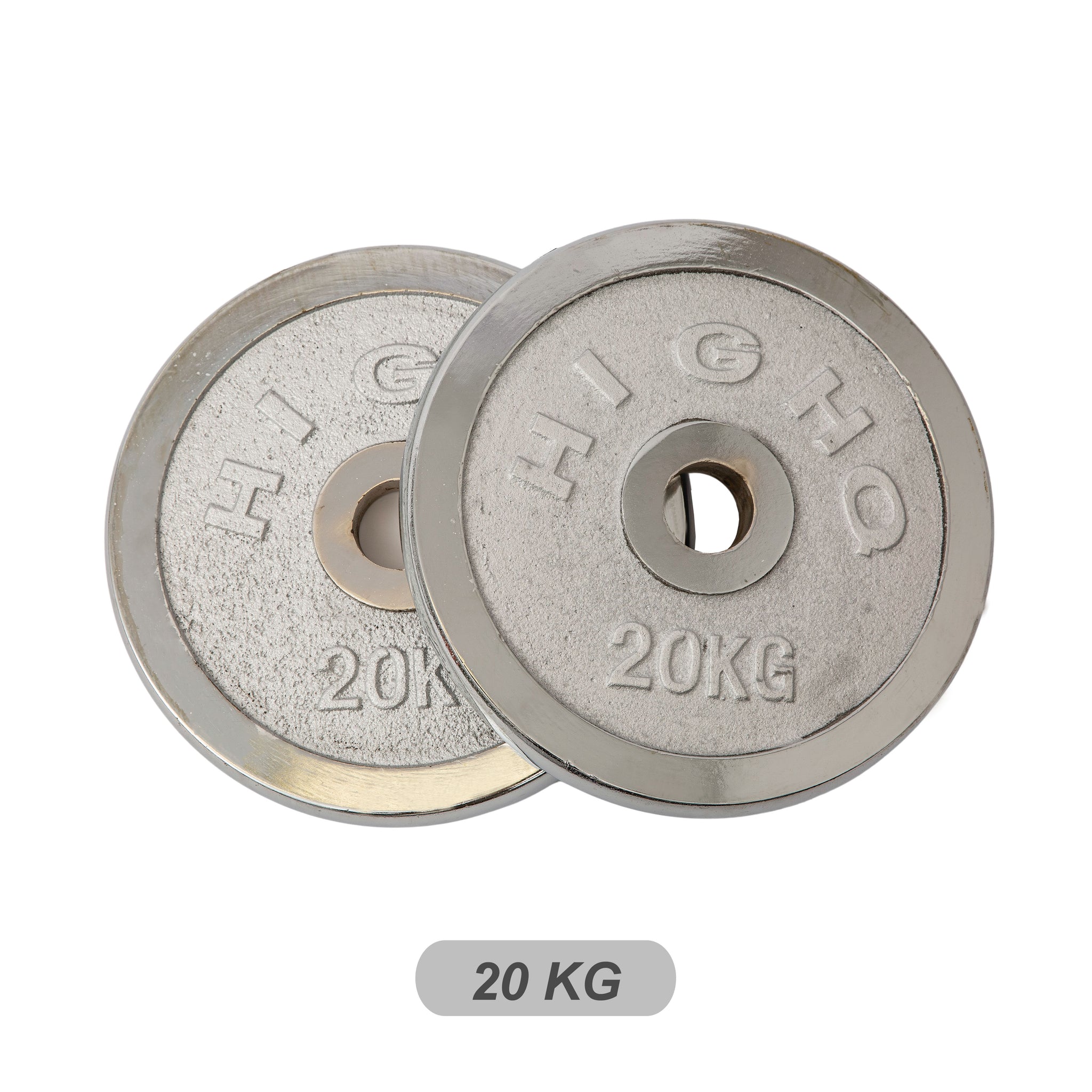Olympic Silver Cast Iron Weight Plates 2.5/5/7.5/10/15/20kg - Oli Joy Sports 