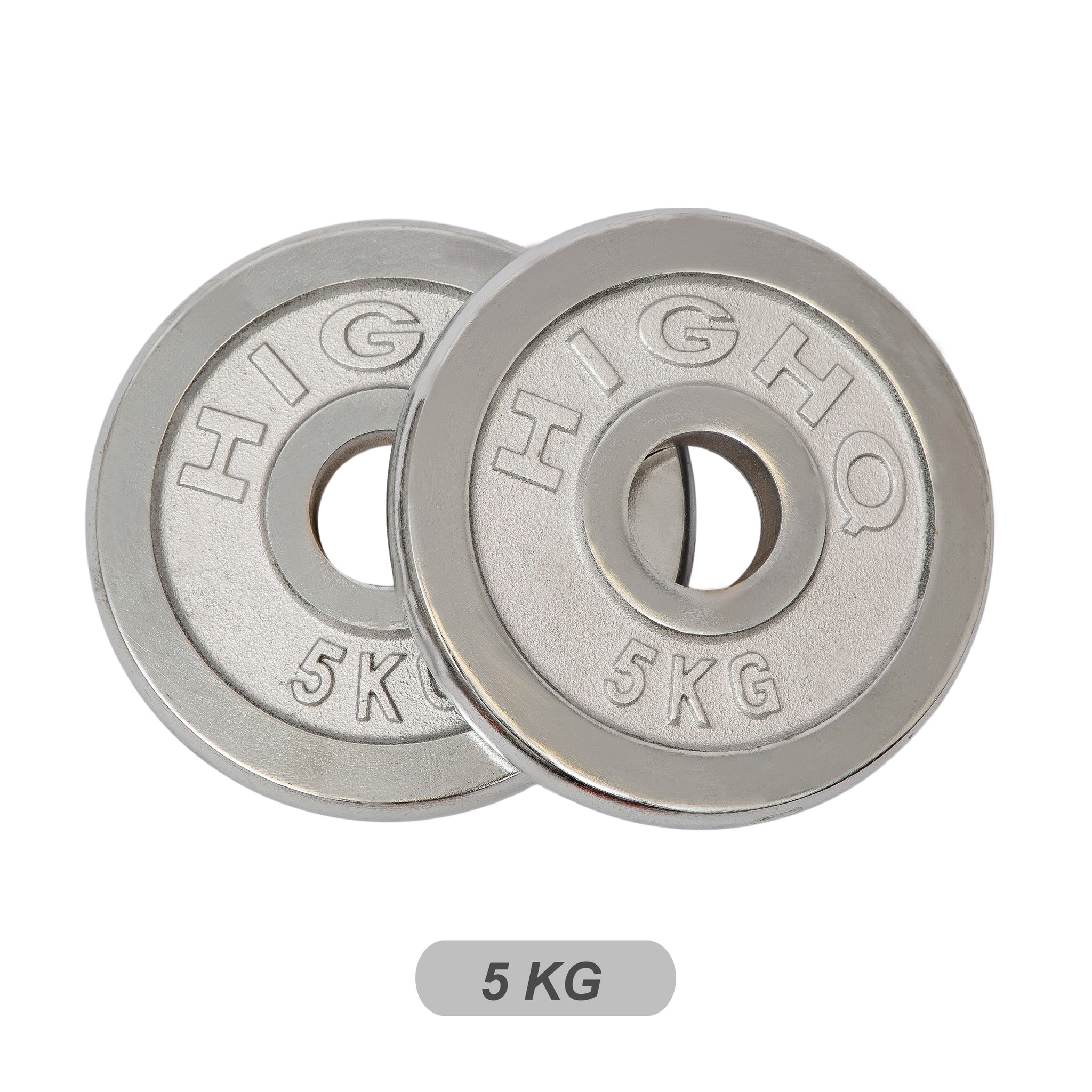 Olympic Silver Cast Iron Weight Plates 2.5/5/7.5/10/15/20kg - Oli Joy Sports 