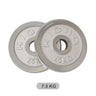 Olympic Silver Cast Iron Weight Plates 2.5/5/7.5/10/15/20kg - Oli Joy Sports 