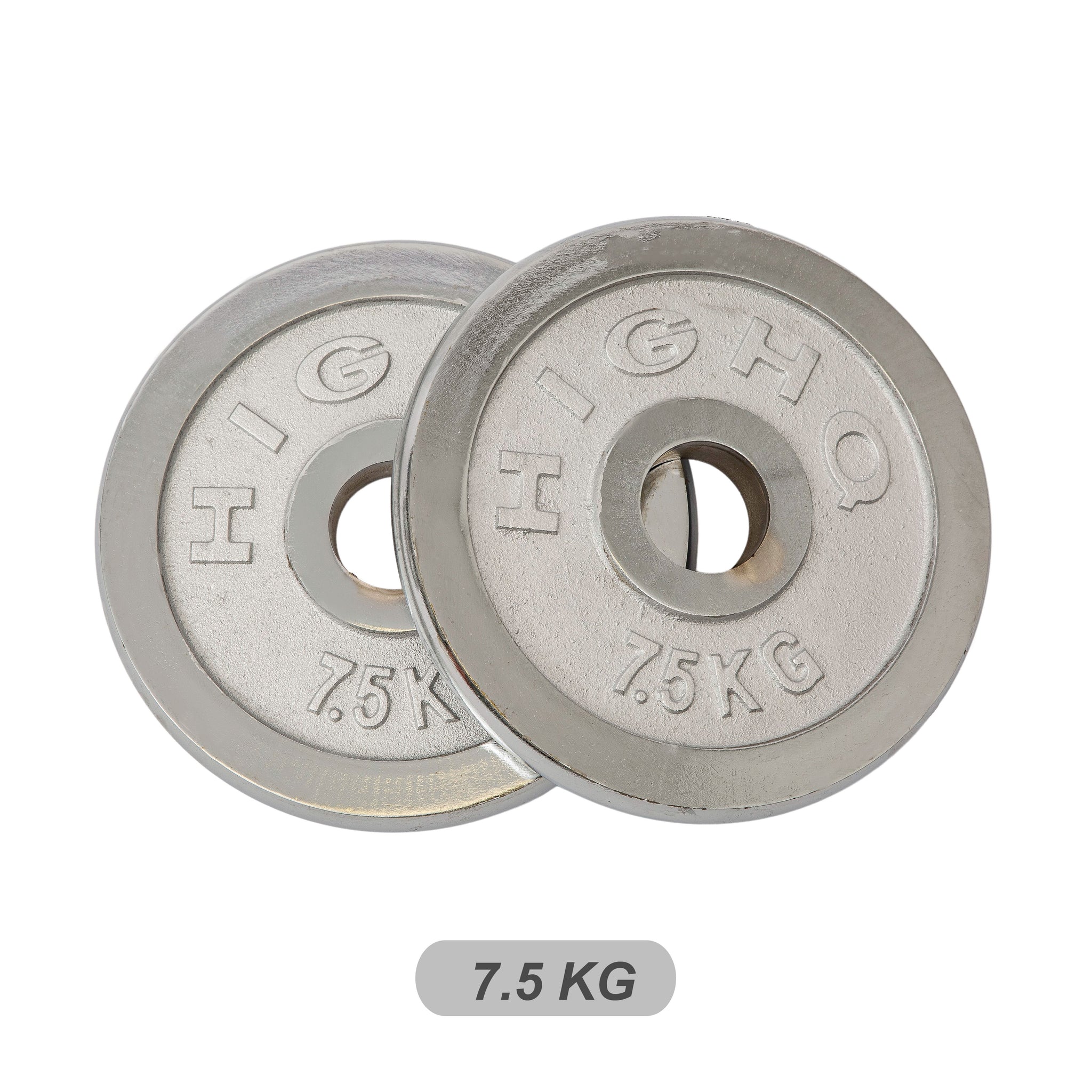 Olympic Silver Cast Iron Weight Plates 2.5/5/7.5/10/15/20kg - Oli Joy Sports 