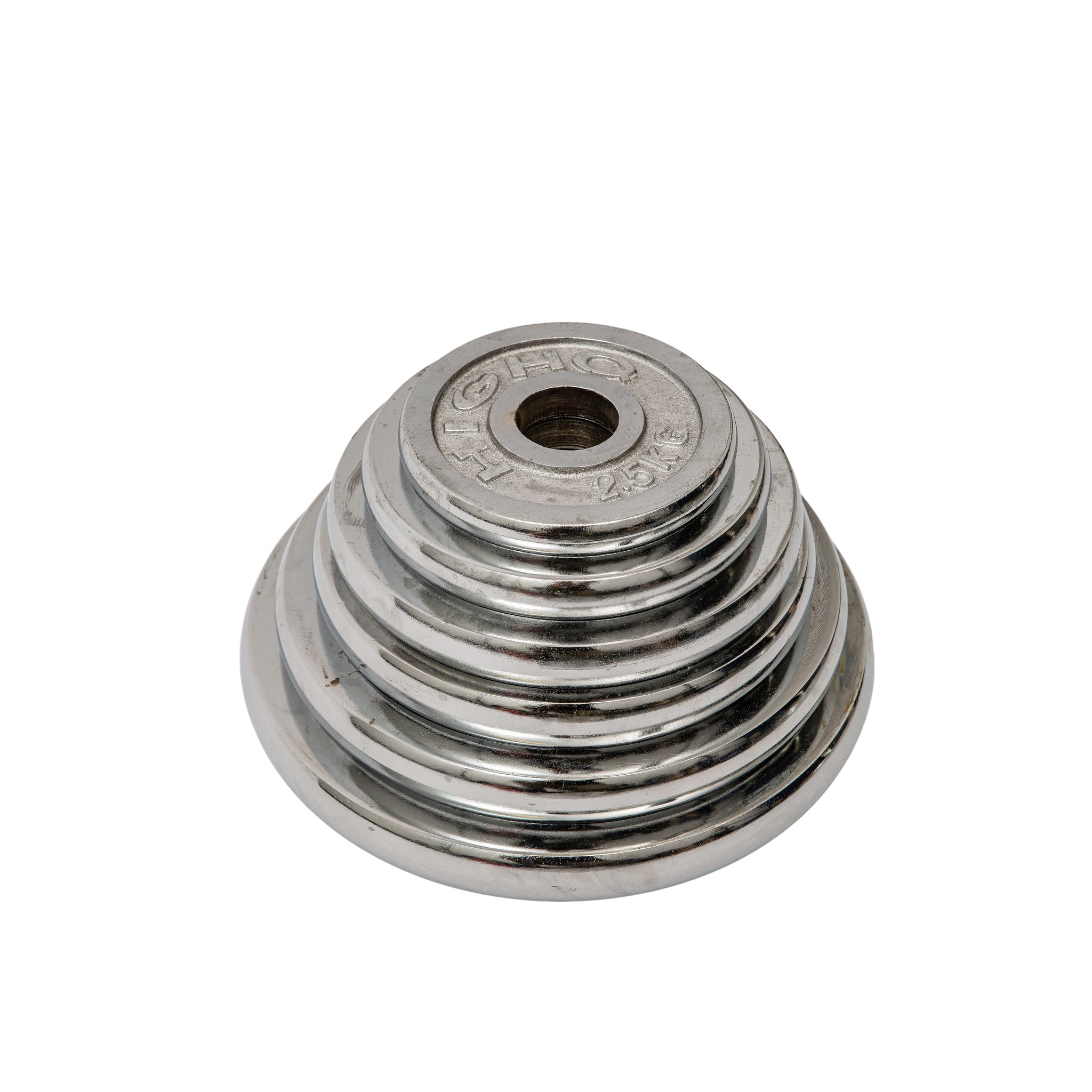 Olympic Silver Cast Iron Weight Plates 2.5/5/7.5/10/15/20kg - Oli Joy Sports 