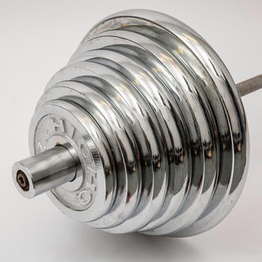 Olympic Silver Cast Iron Weight Plates 2.5/5/7.5/10/15/20kg - Oli Joy Sports 