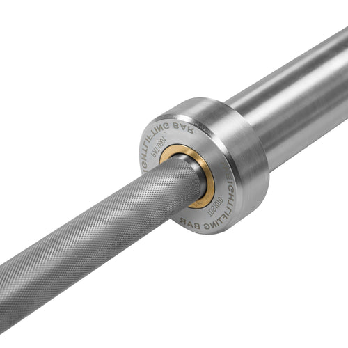 2M Elite Olympic Weight Barbell 15KG 1500LB Silver - Oli Joy Sports 
