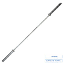 Load image into Gallery viewer, 2.2M Elite Olympic Weight Barbell 20KG 1800LB Silver
