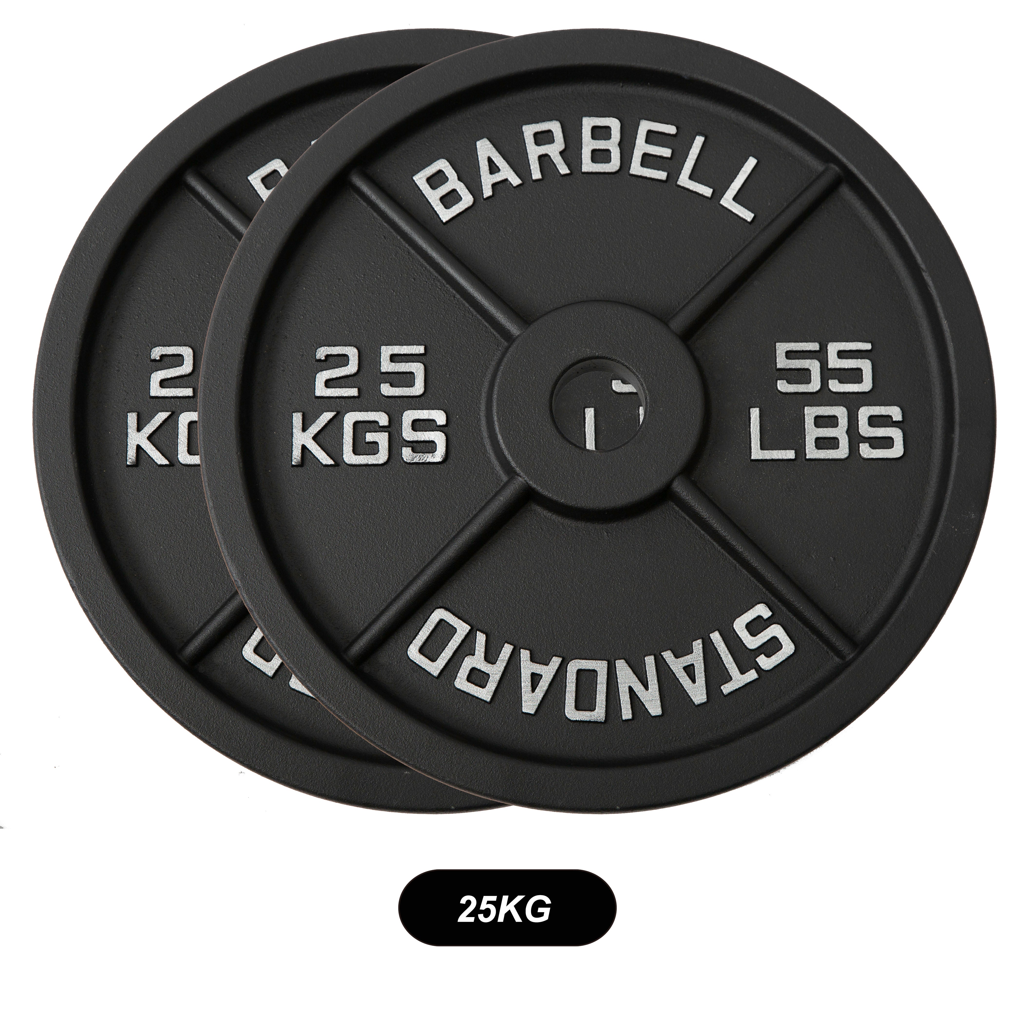 Olympic Black Cast Iron Weight Plates 1.25/2.5/5/10/15/20/25 KG - Oli Joy Sports 