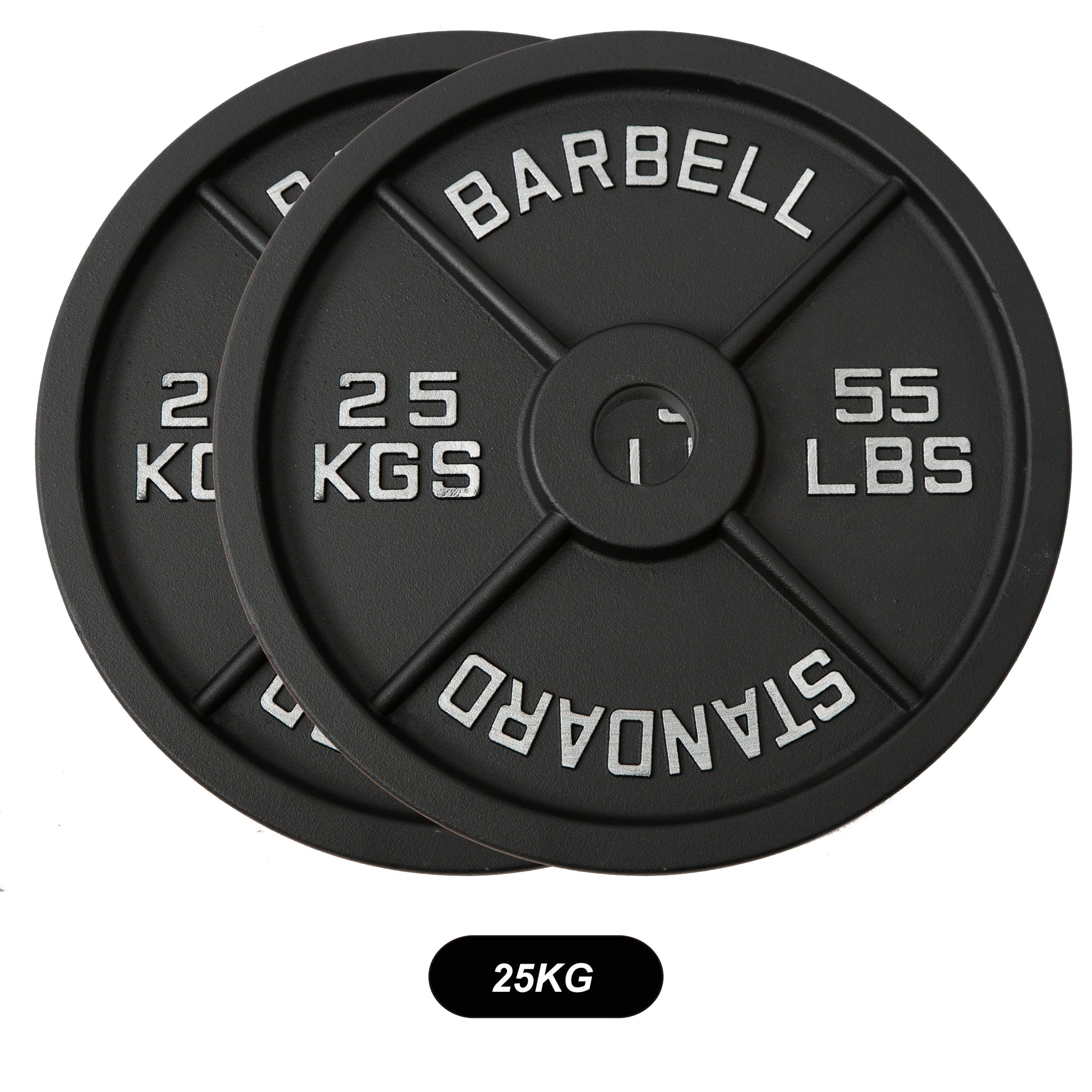 Olympic Black Cast Iron Weight Plates 1.25/2.5/5/10/15/20/25 KG - Oli Joy Sports 