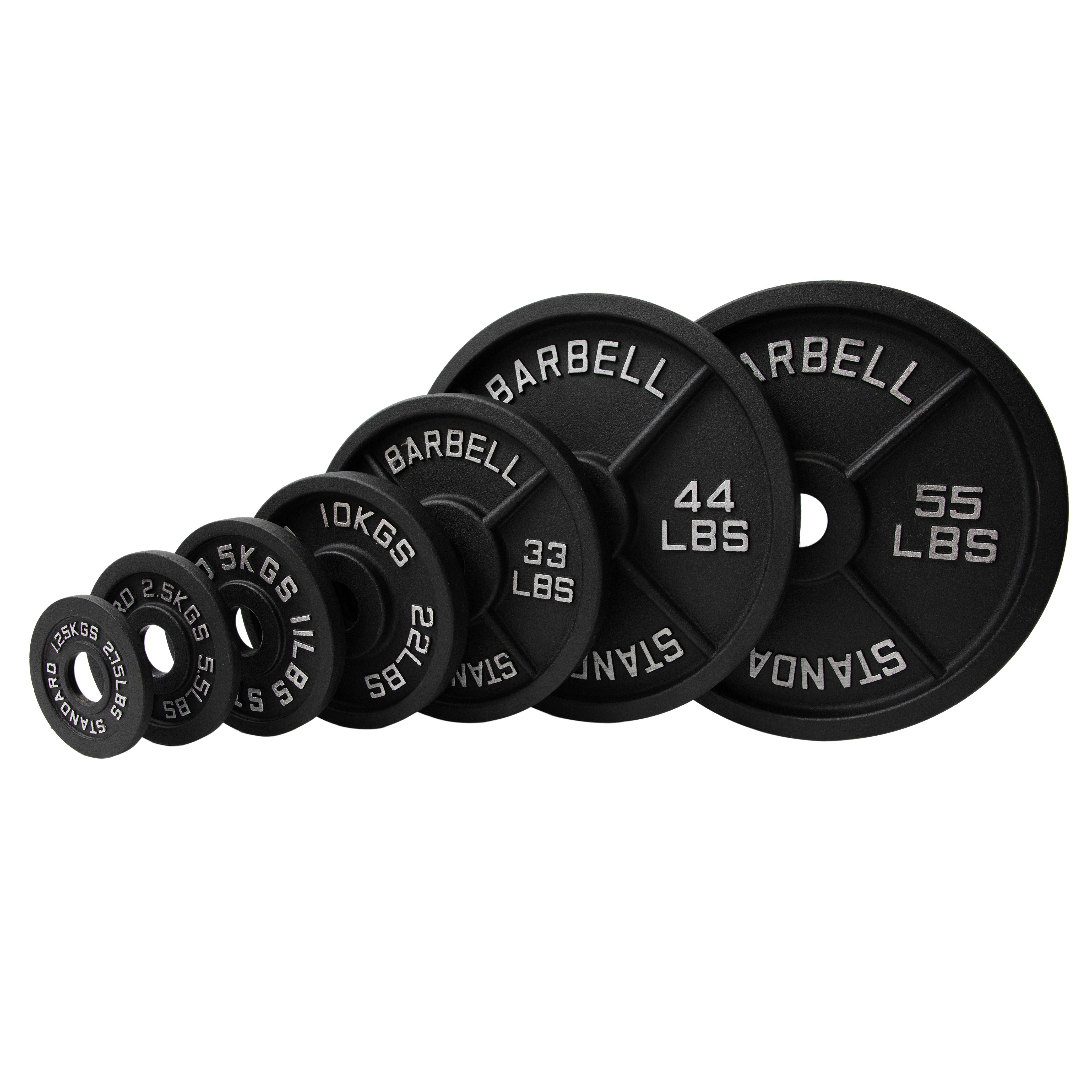 Olympic Black Cast Iron Weight Plates 1.25/2.5/5/10/15/20/25 KG - Oli Joy Sports 