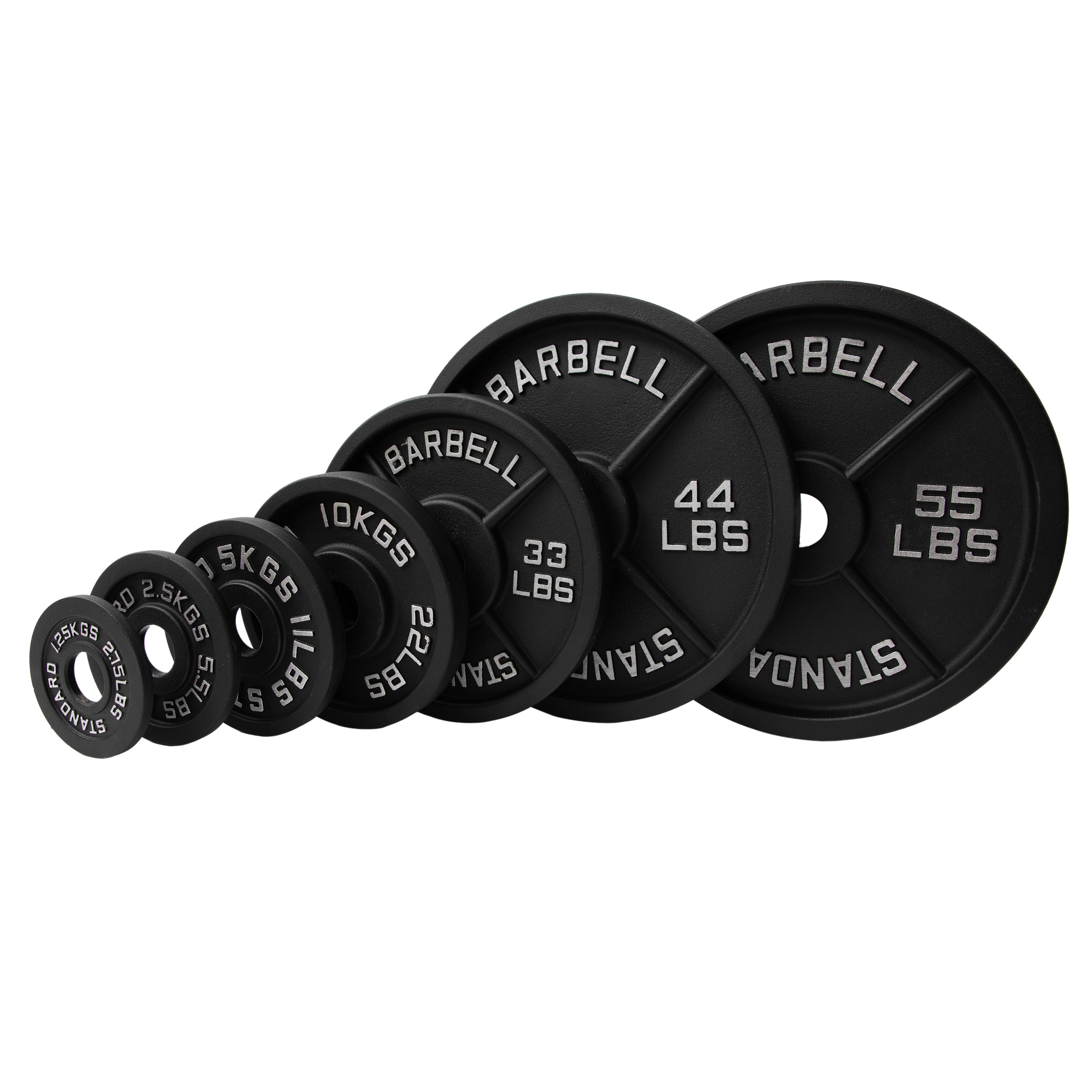 Olympic Black Cast Iron Weight Plates 1.25/2.5/5/10/15/20/25 KG