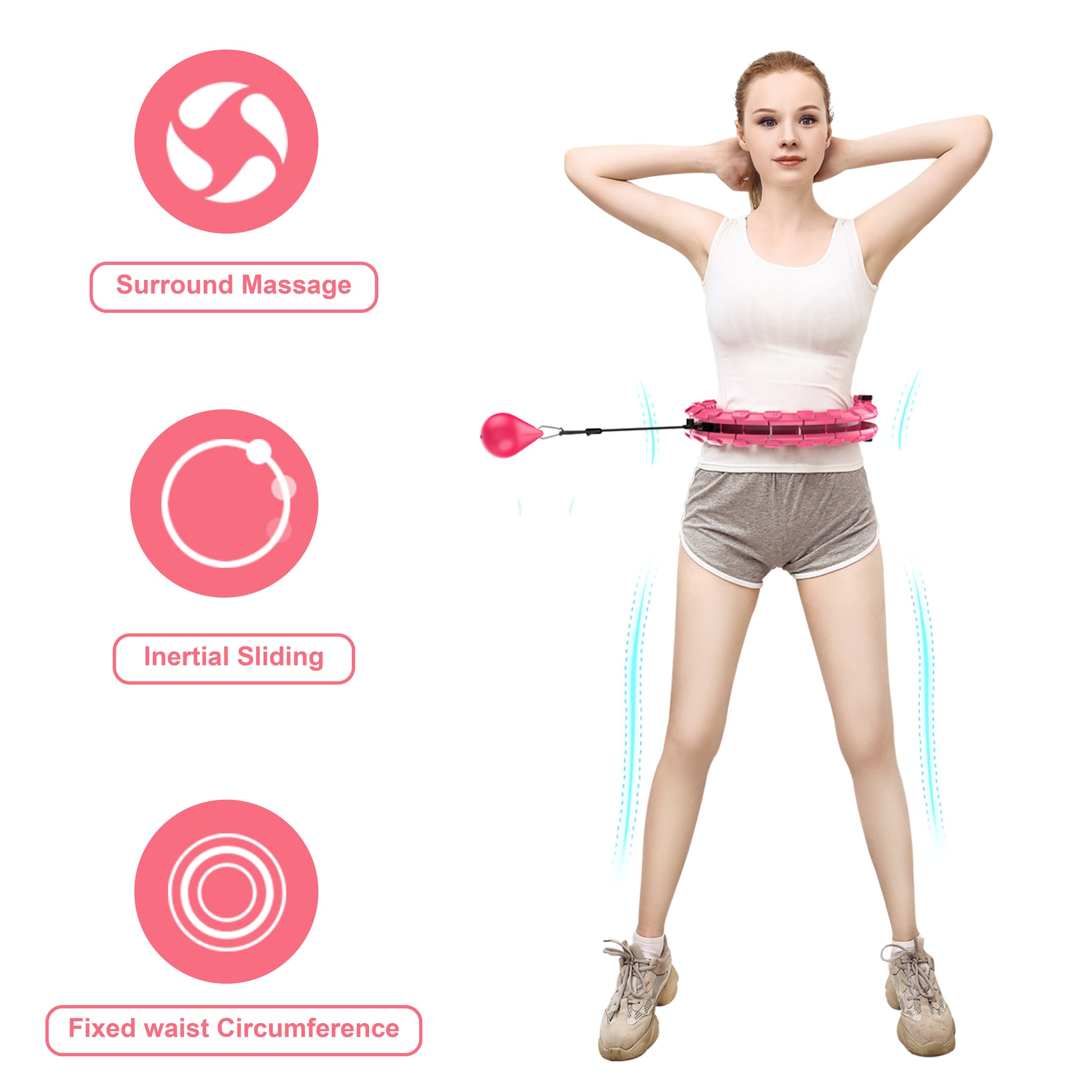 Smart Weighted Hula Hoop Never Fall Hula Hoop - Oli Joy Sports 