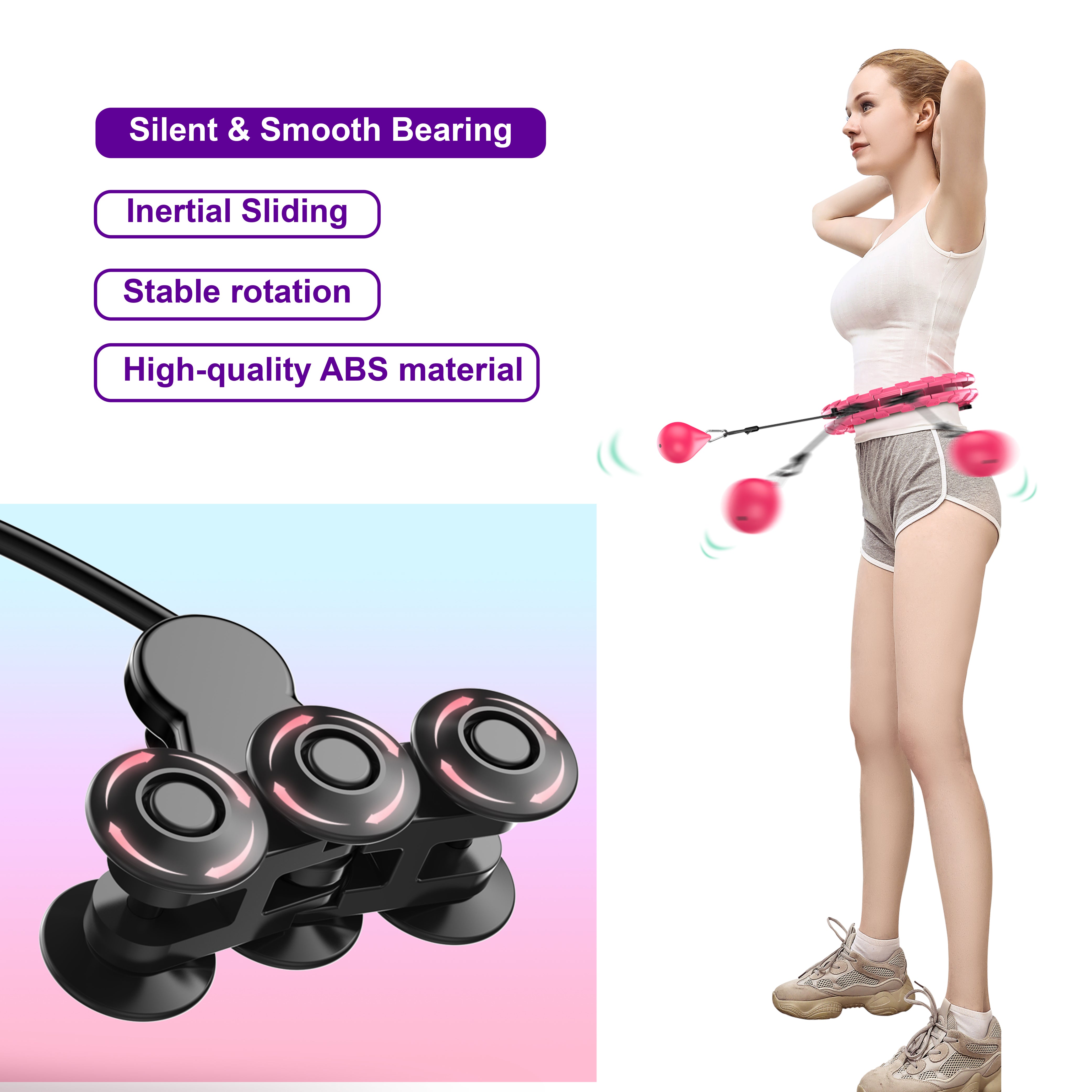 Smart Weighted Hula Hoop Never Fall Hula Hoop - Oli Joy Sports 