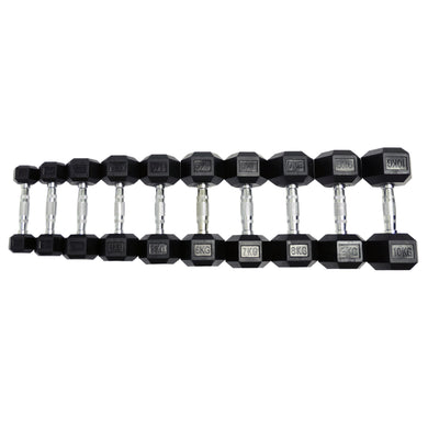 1kg to 10kg Hex Dumbbell Bundle (10pairs - 110kg) - Oli Joy Sports 