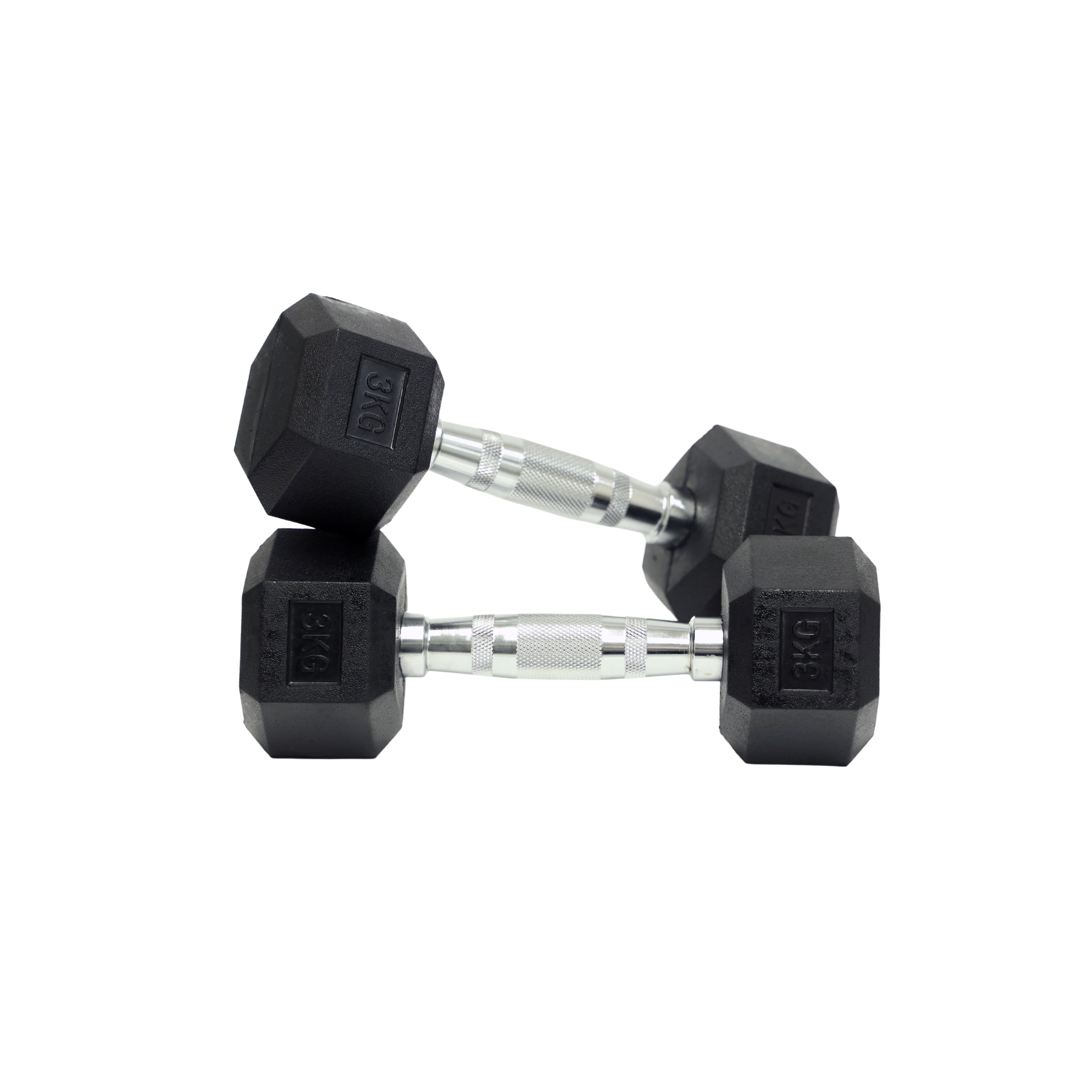 Rubber Hex Dumbbell (1kg-10kg/ 1kg increments) - Oli Joy Sports 