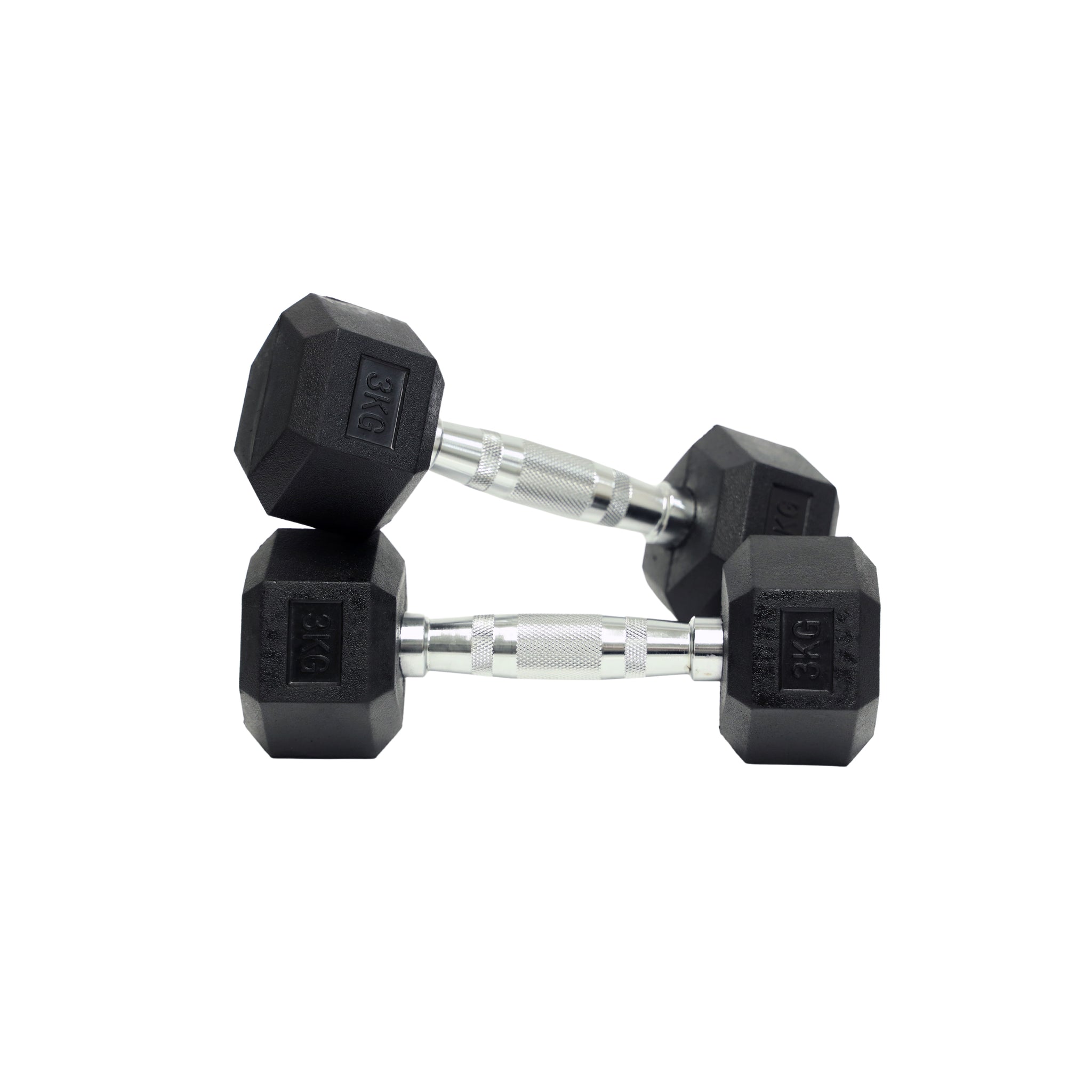 Rubber Hex Dumbbell (1kg-10kg/ 1kg increments) - Oli Joy Sports 
