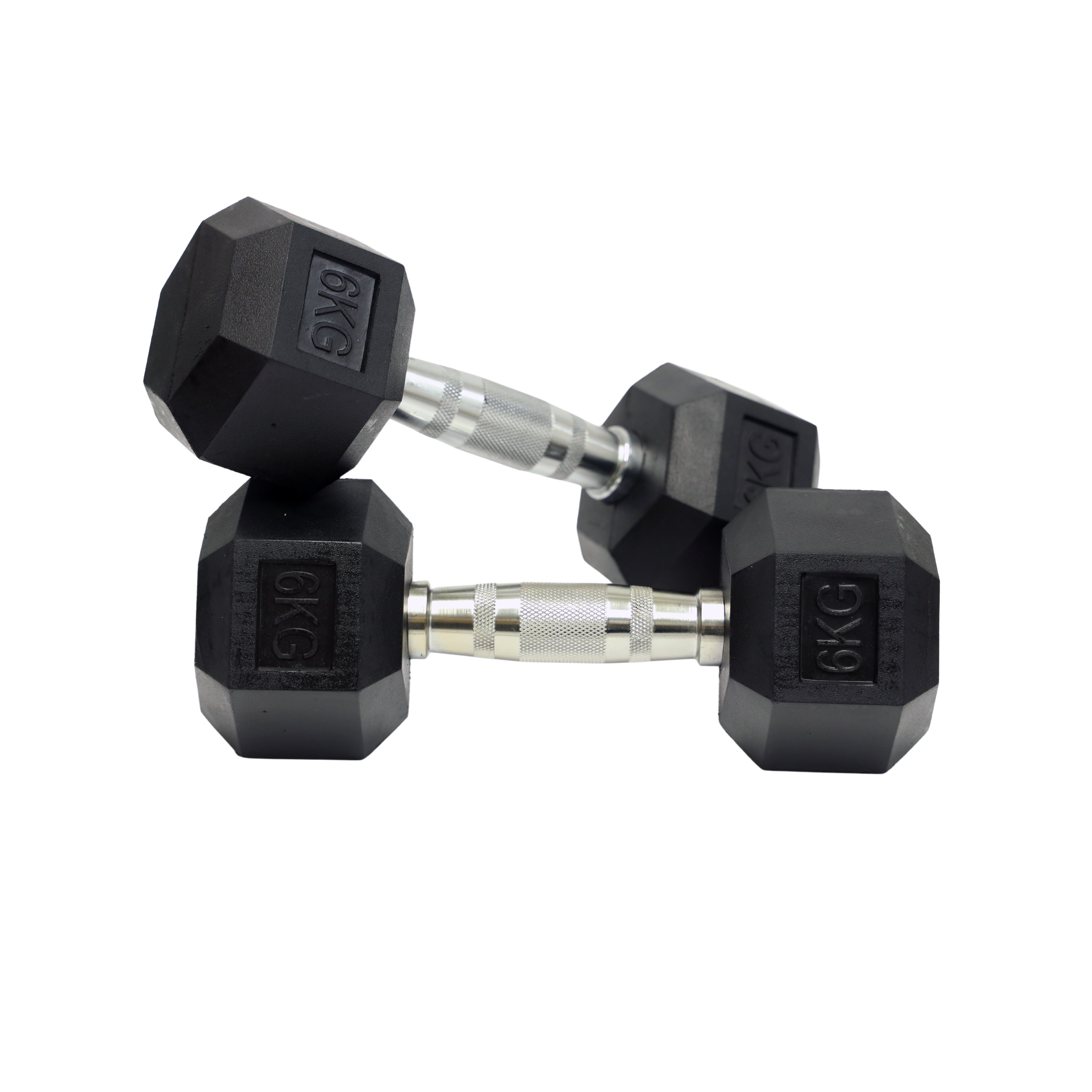 Rubber Hex Dumbbell (1kg-10kg/ 1kg increments) - Oli Joy Sports 