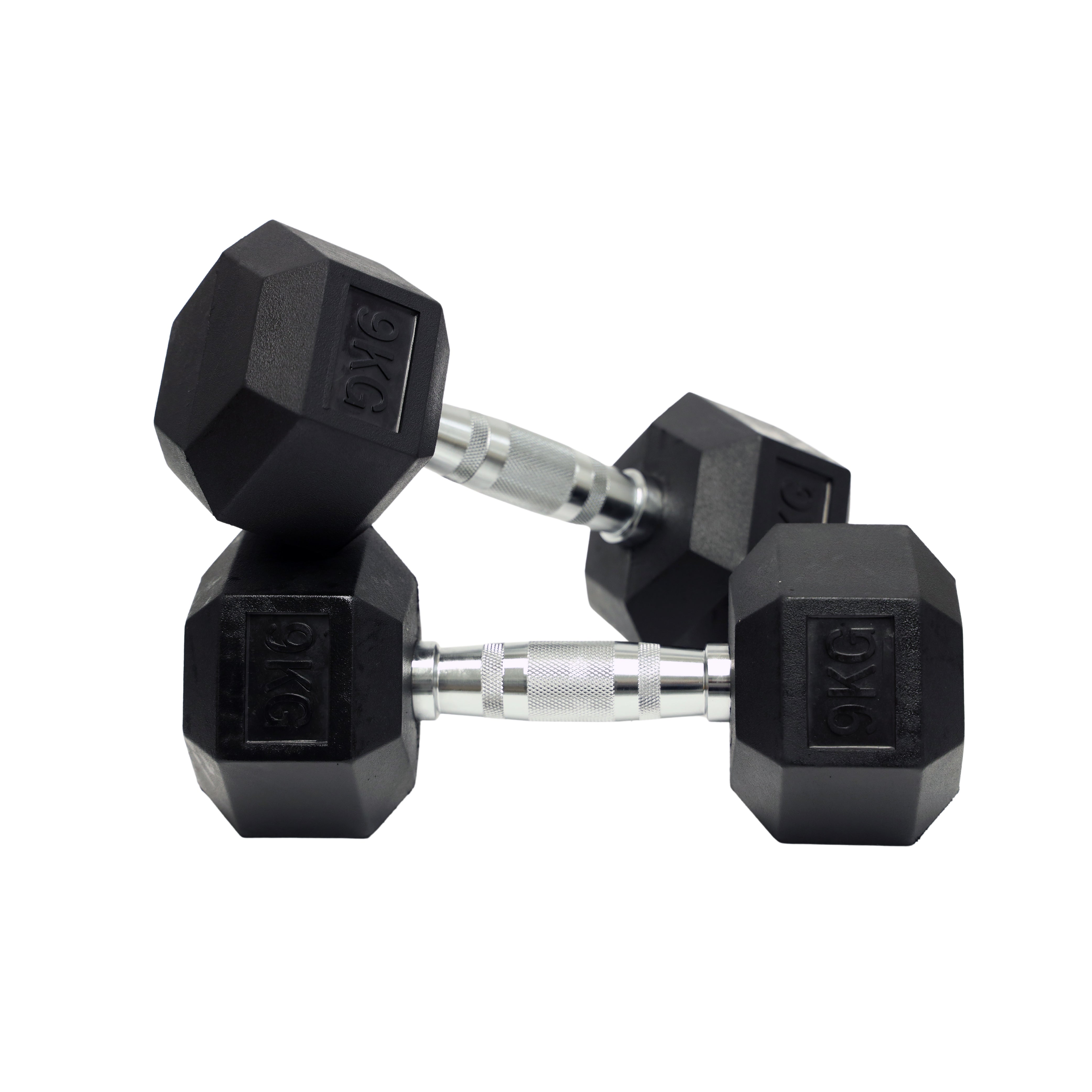 Rubber Hex Dumbbell (1kg-10kg/ 1kg increments) - Oli Joy Sports 