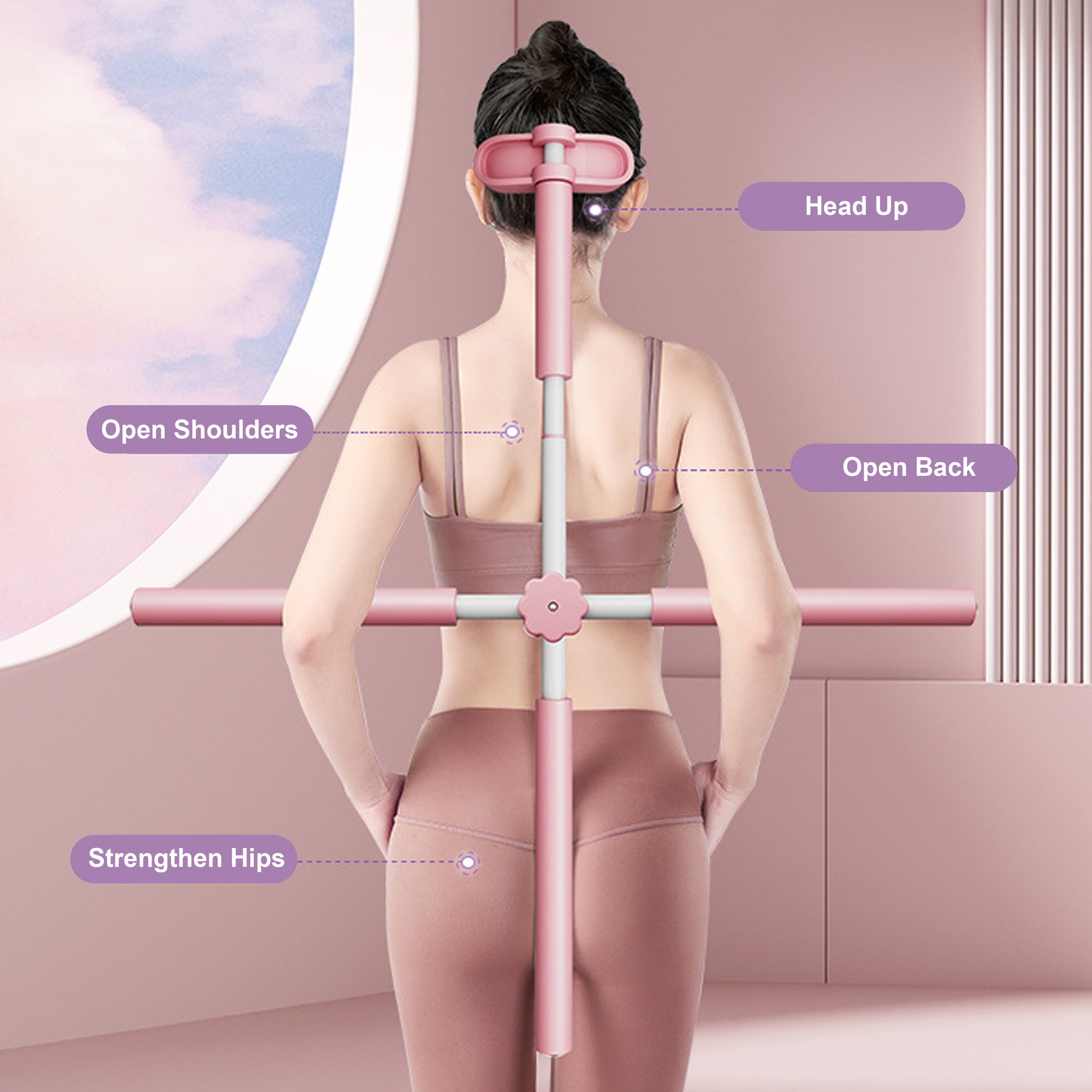 Yoga Stick Open Shoulder Beauty Back Posture Corrector – Oli Joy Sports